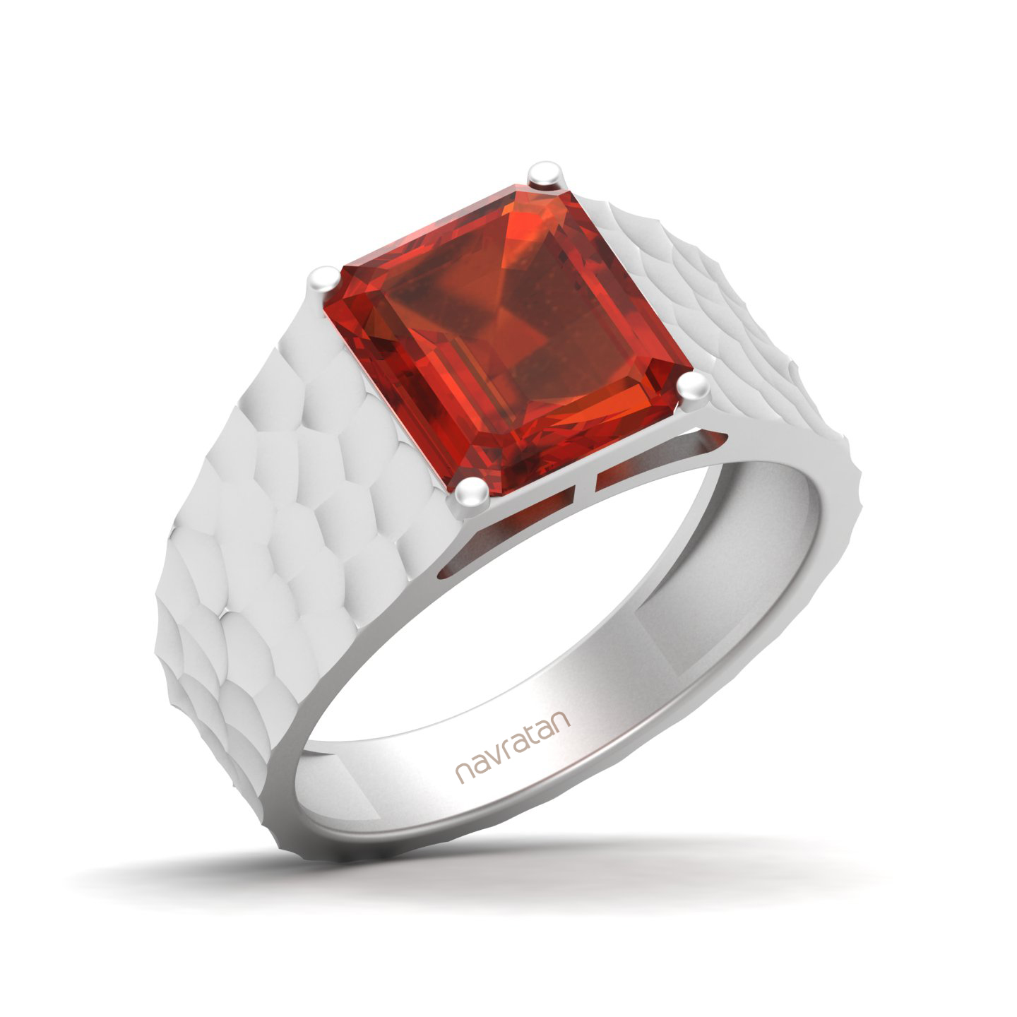 Solitaire Marvel Hessonite Ring