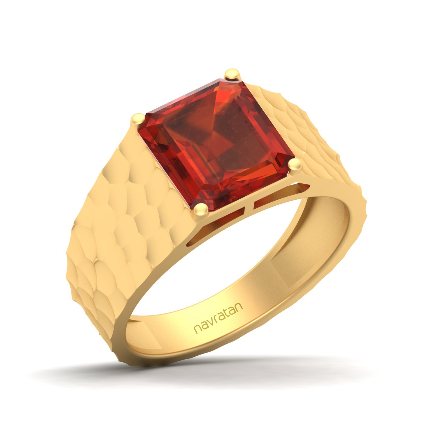 Solitaire Marvel Hessonite Ring