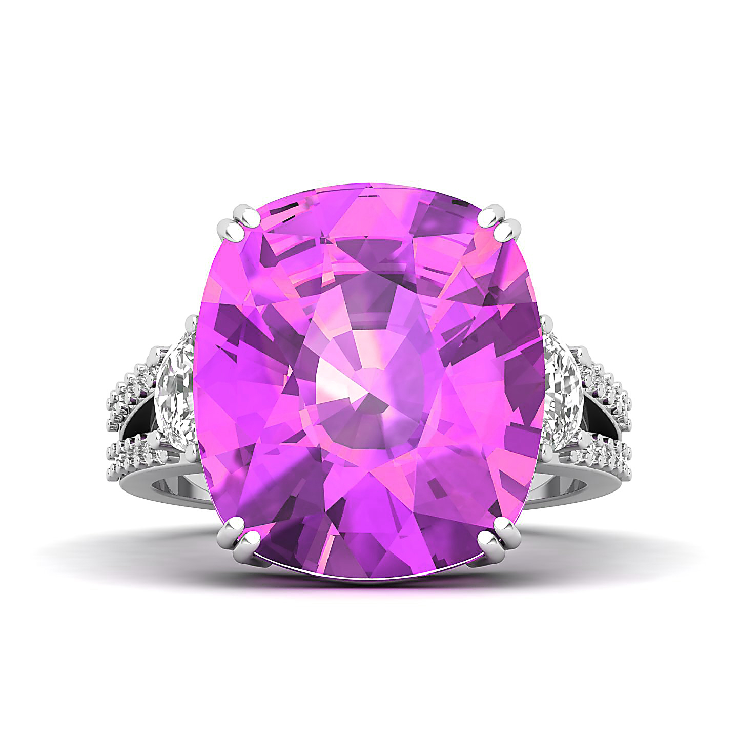 Sparkling Delight Pink Sapphire Ring