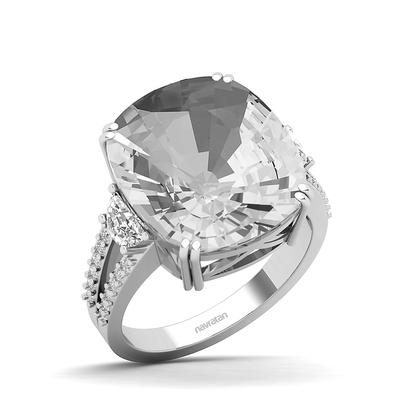 Sparkling Delight White Sapphire Ring