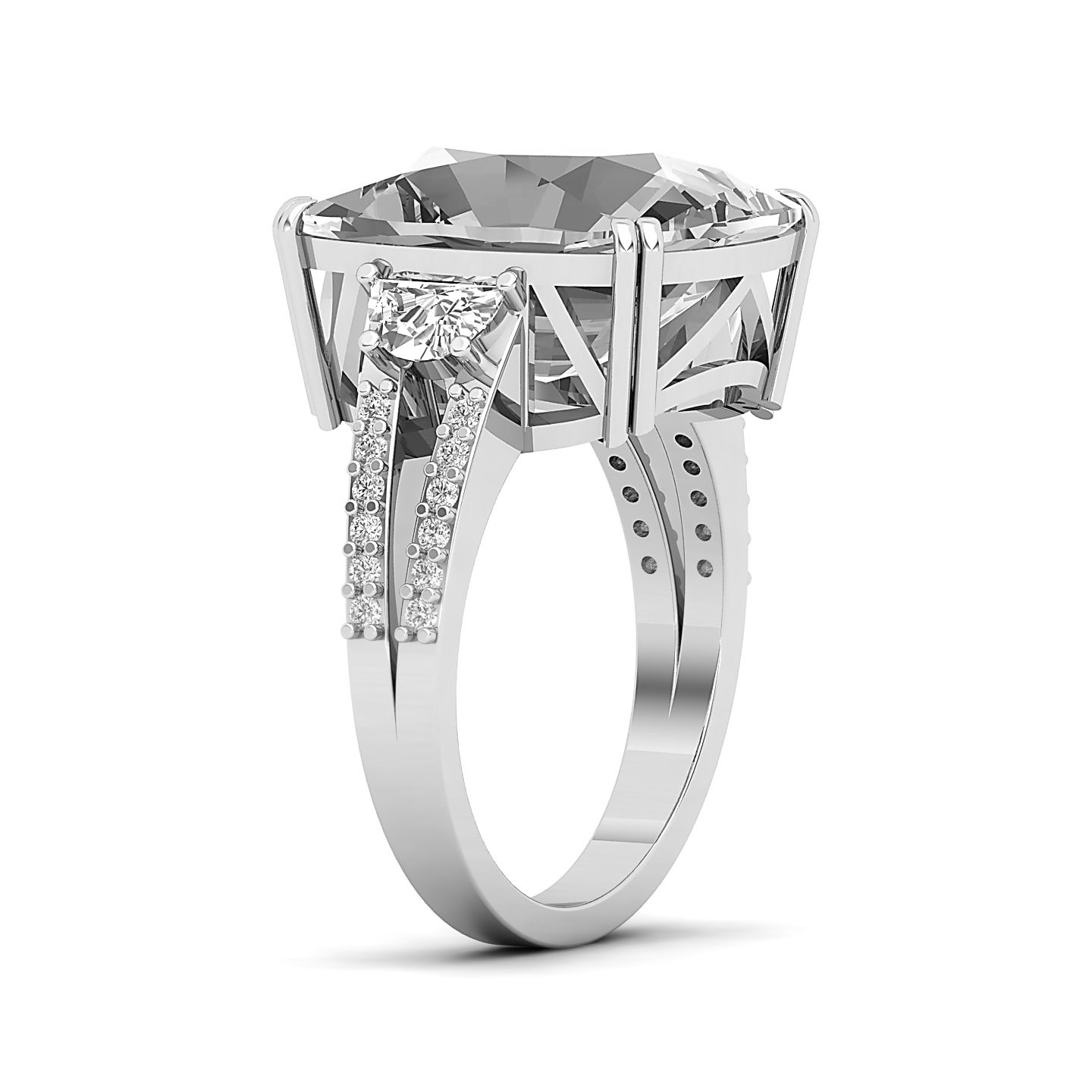 Sparkling Delight White Sapphire Ring