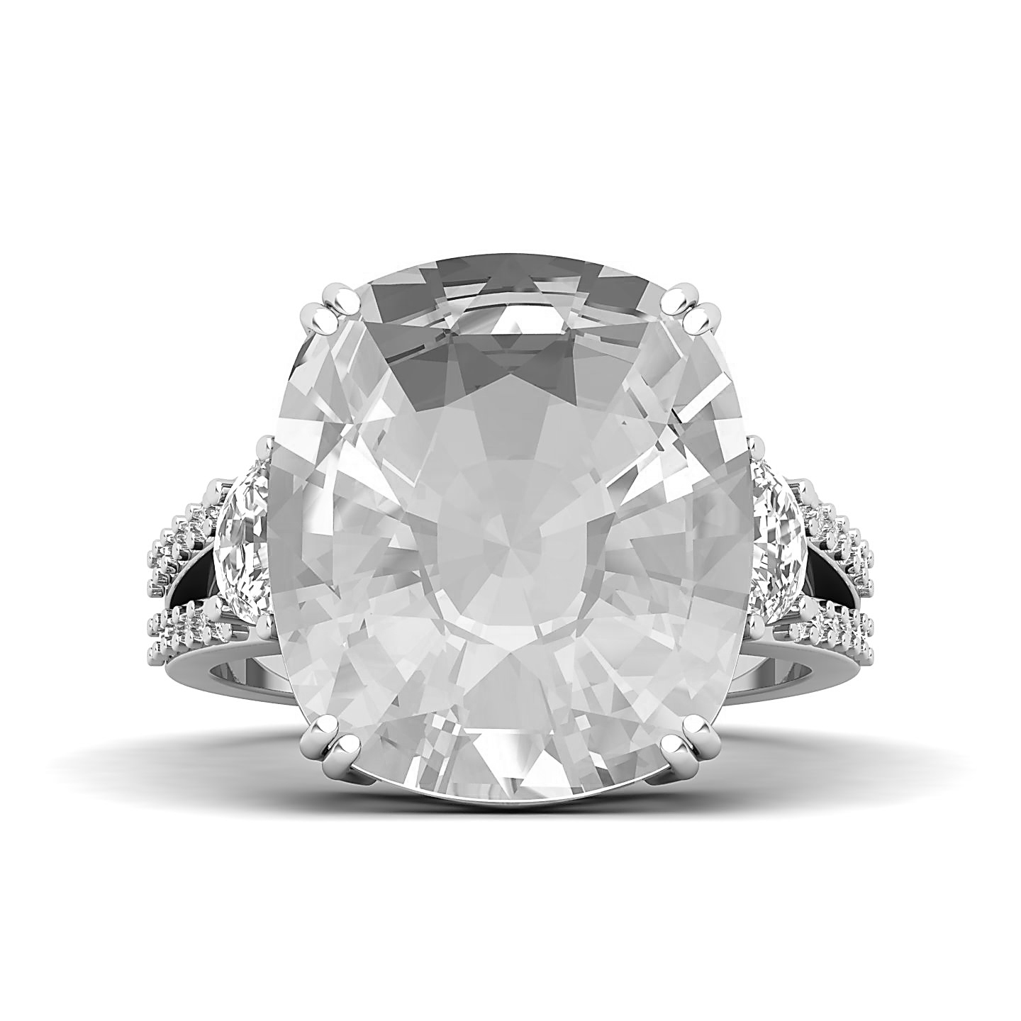 Sparkling Delight White Sapphire Ring