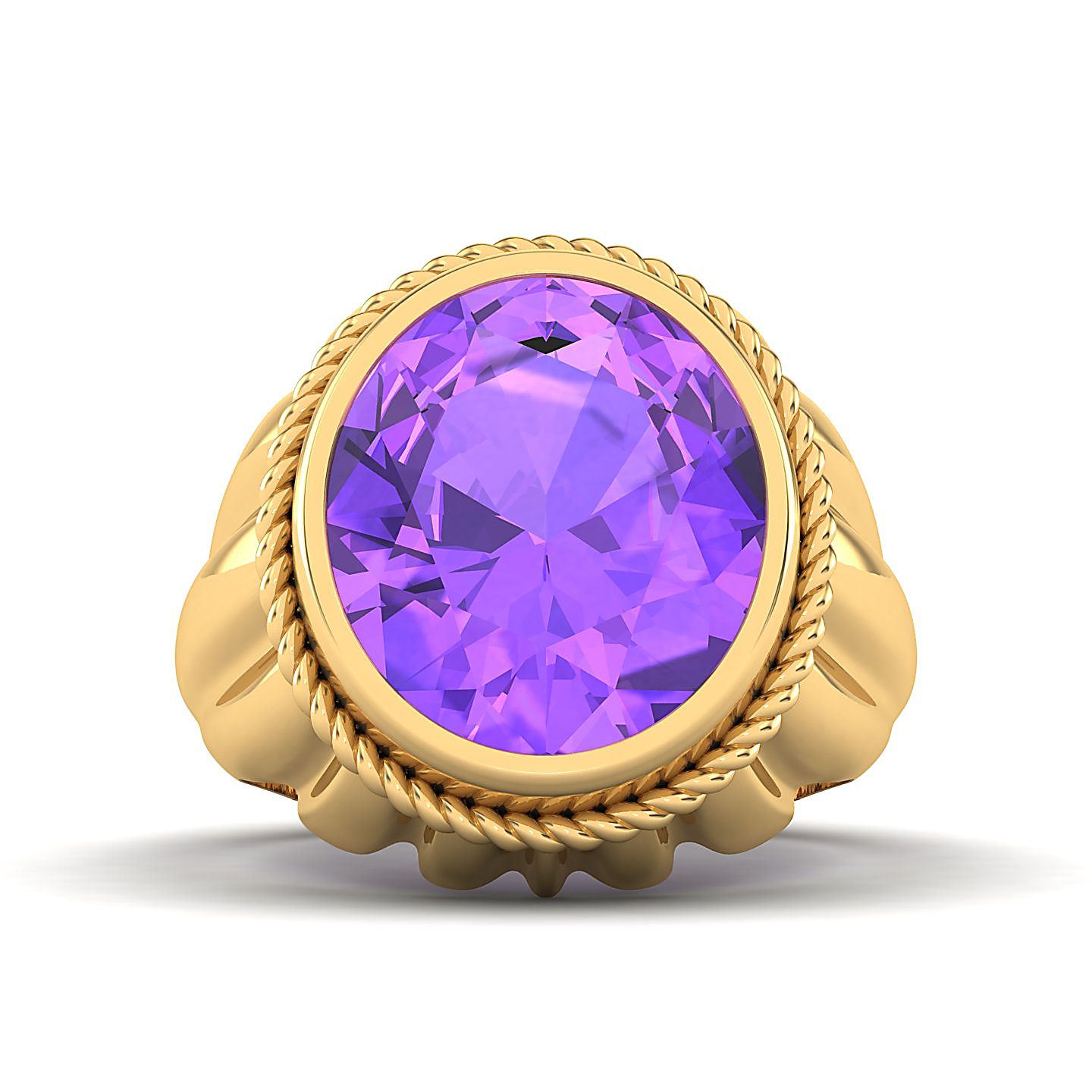 The Cerculean Amethyst Gold Ring