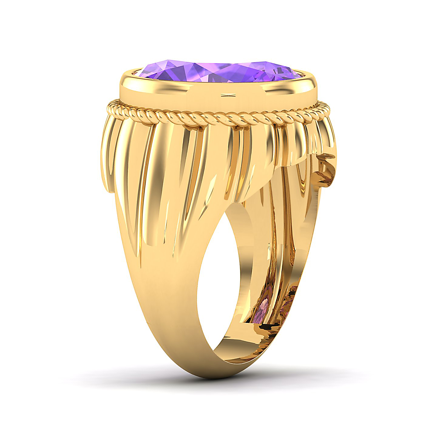 The Cerculean Amethyst Gold Ring