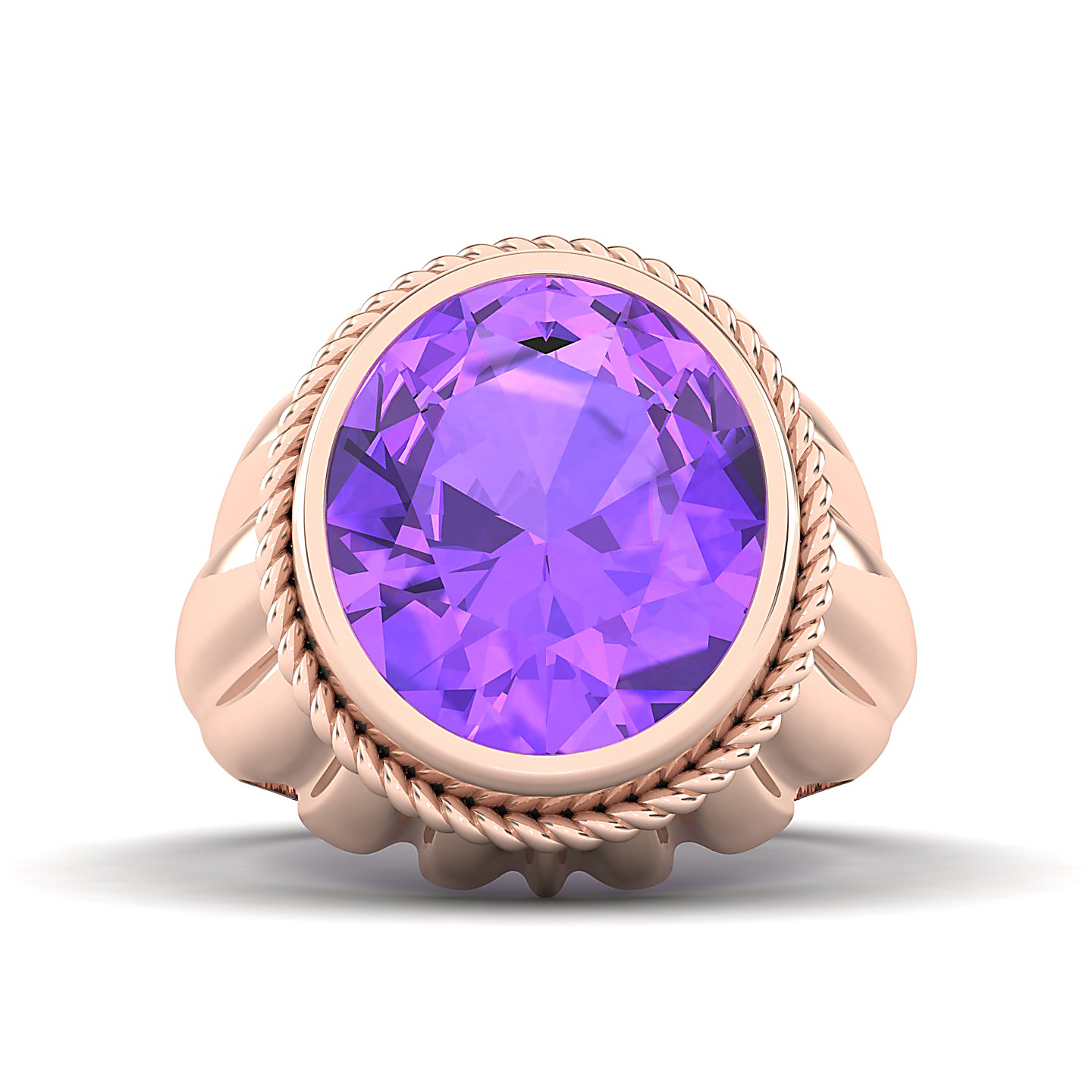 The Cerculean Amethyst Gold Ring