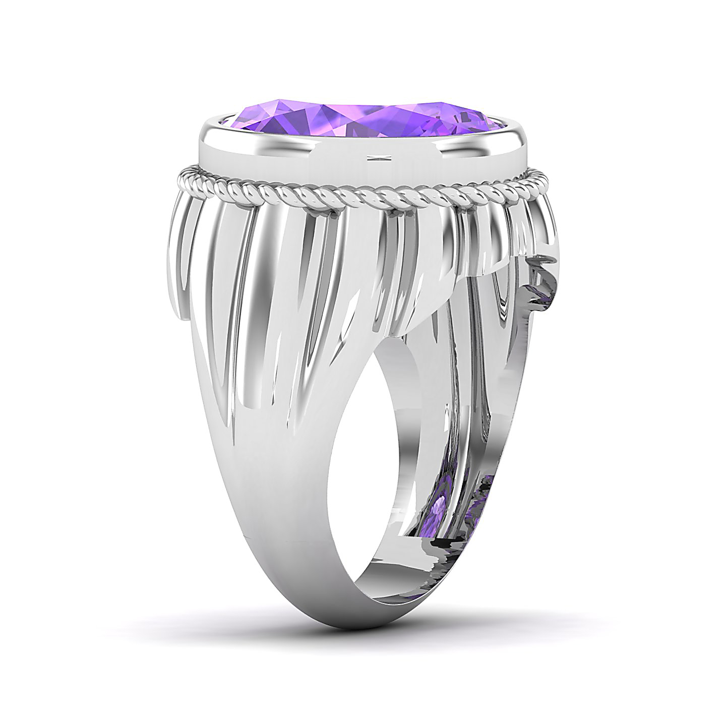 The Cerculean Amethyst Gold Ring