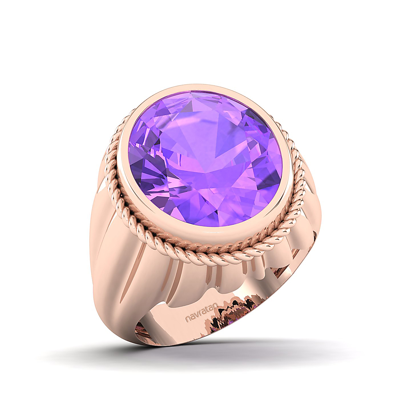 The Cerculean Amethyst Gold Ring