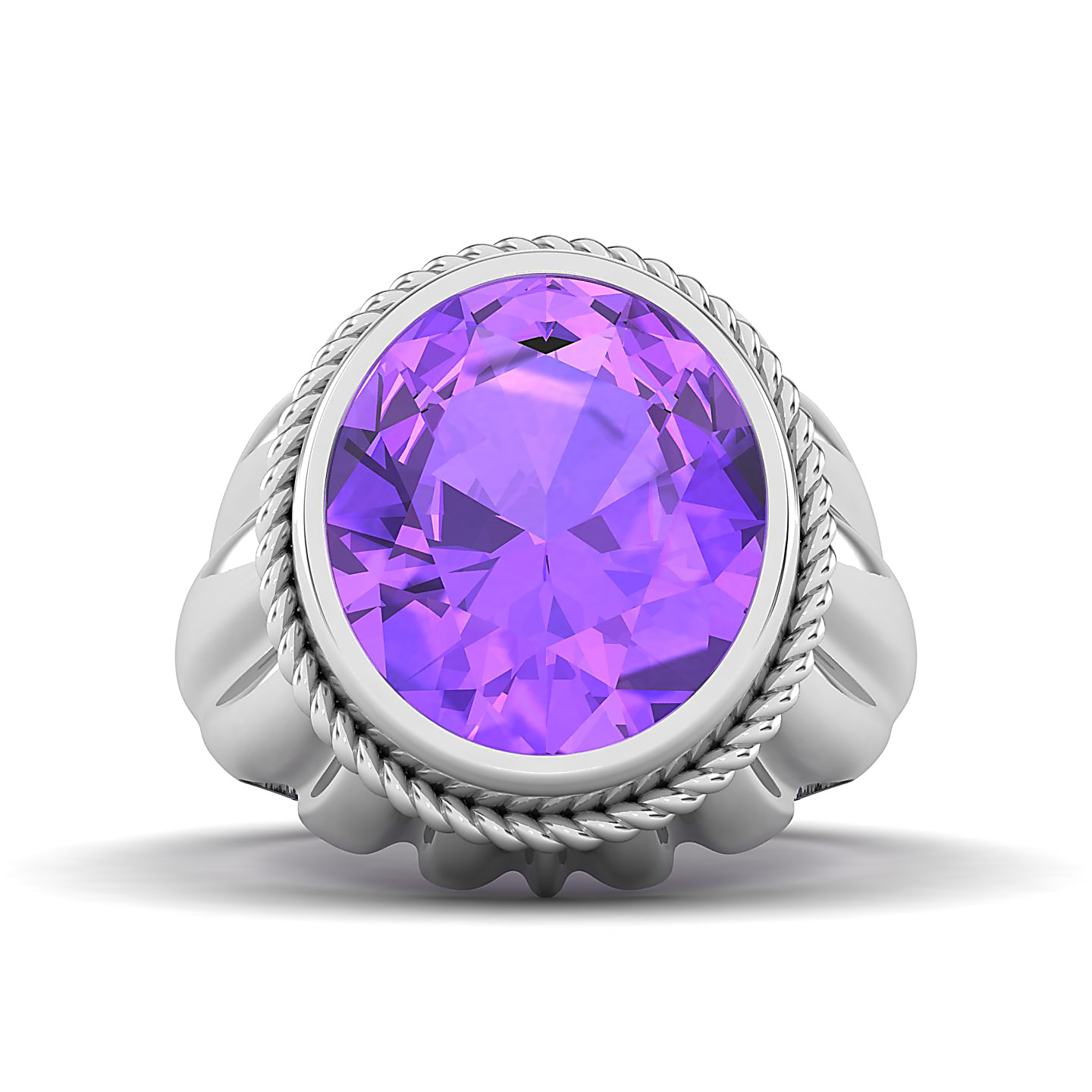 The Cerculean Amethyst Gold Ring