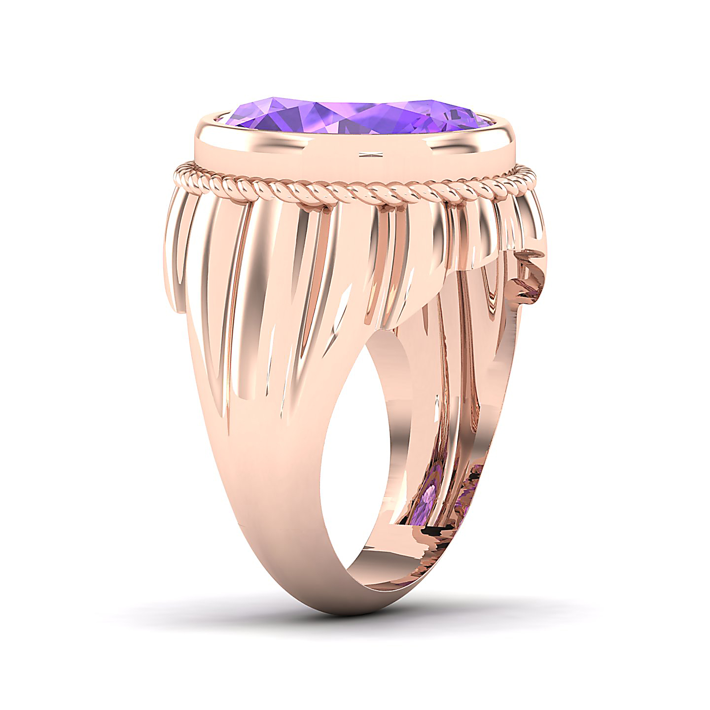 The Cerculean Amethyst Gold Ring