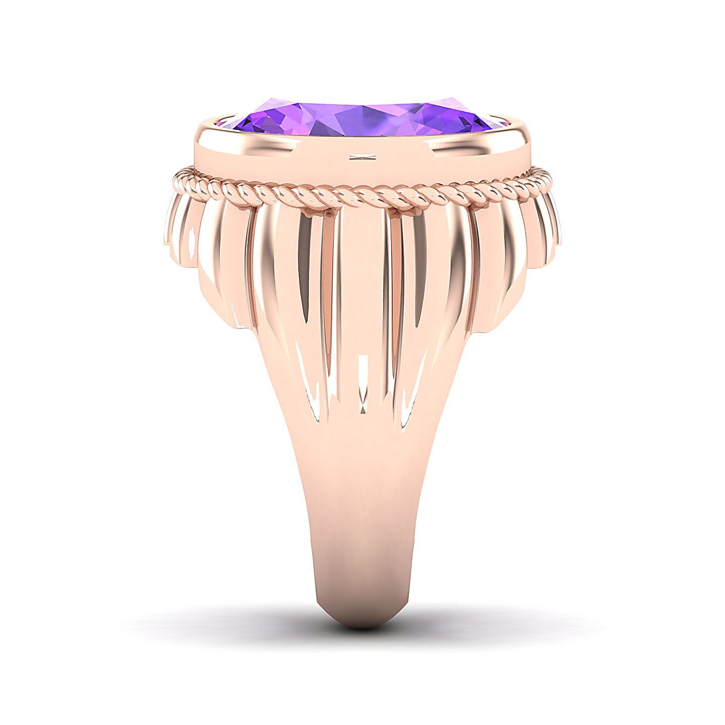 The Cerculean Amethyst Gold Ring