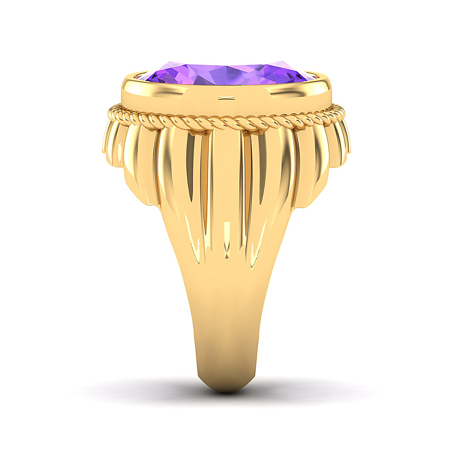 The Cerculean Amethyst Gold Ring