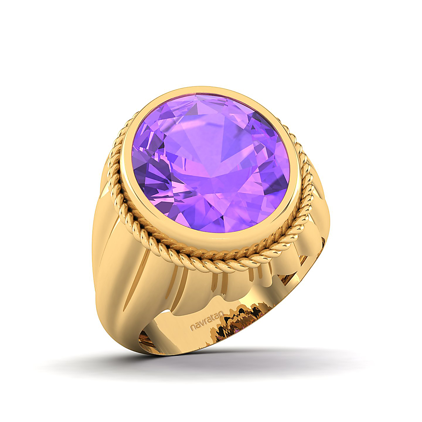 The Cerculean Amethyst Gold Ring