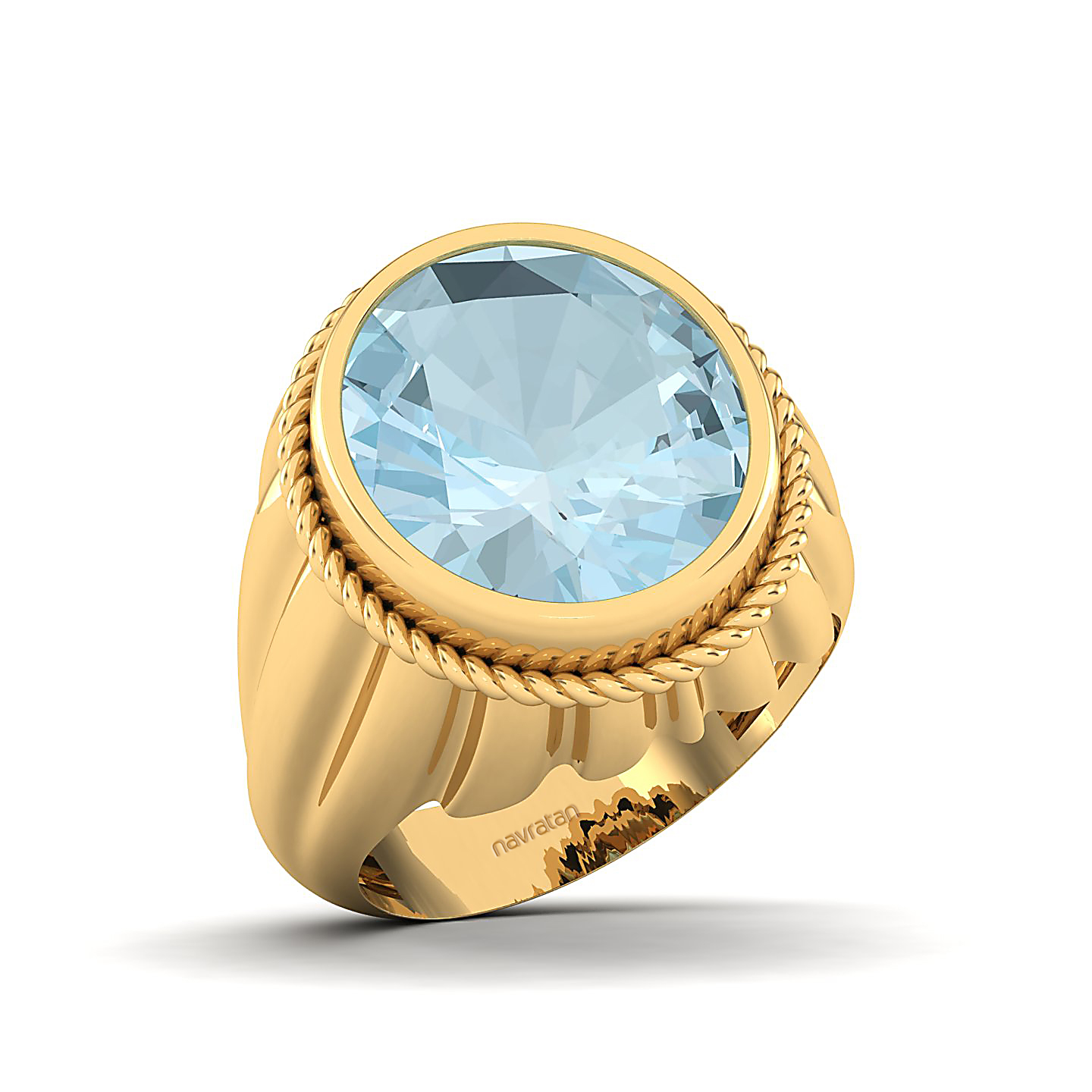 The Cerculean Aquamarine Gold Ring