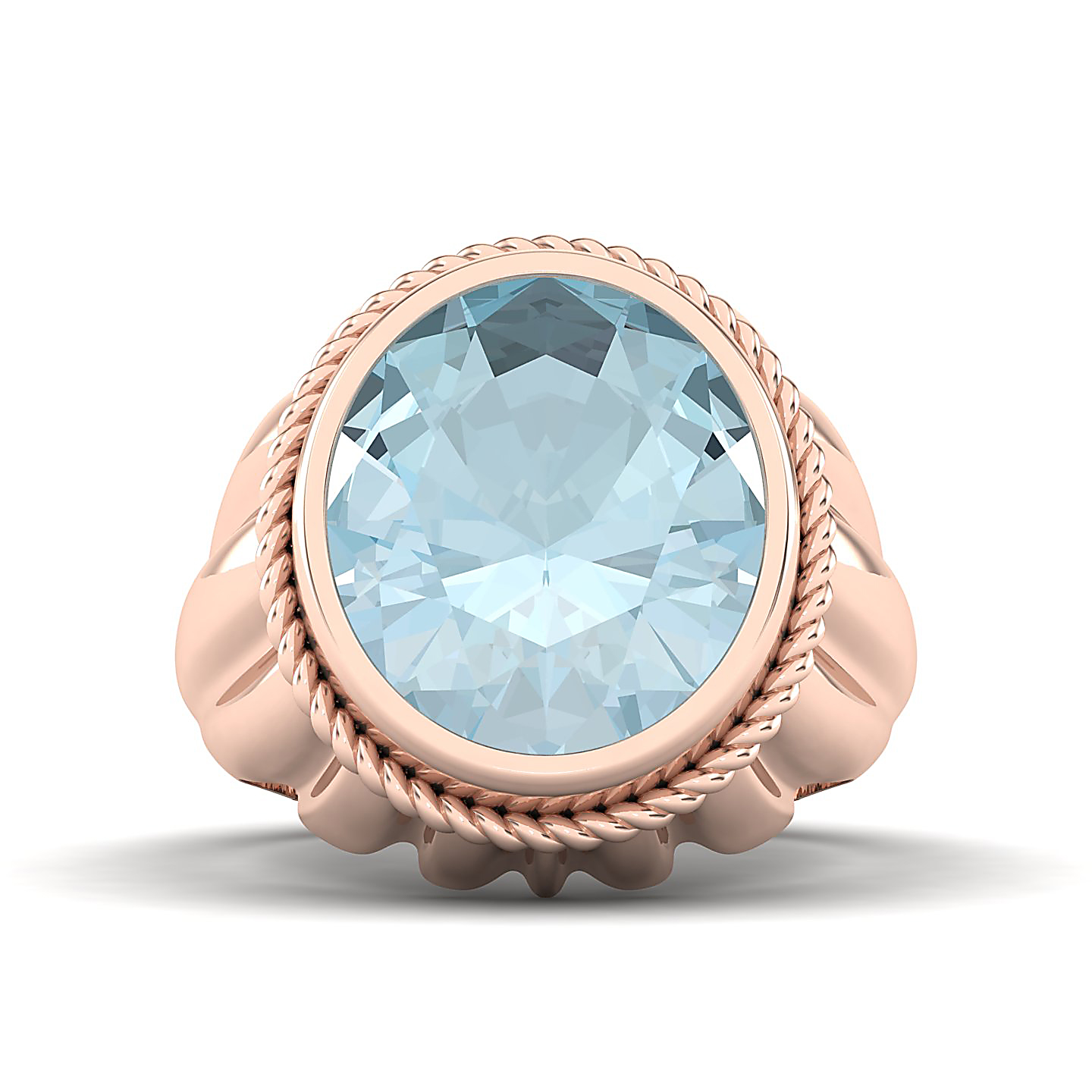 The Cerculean Aquamarine Gold Ring