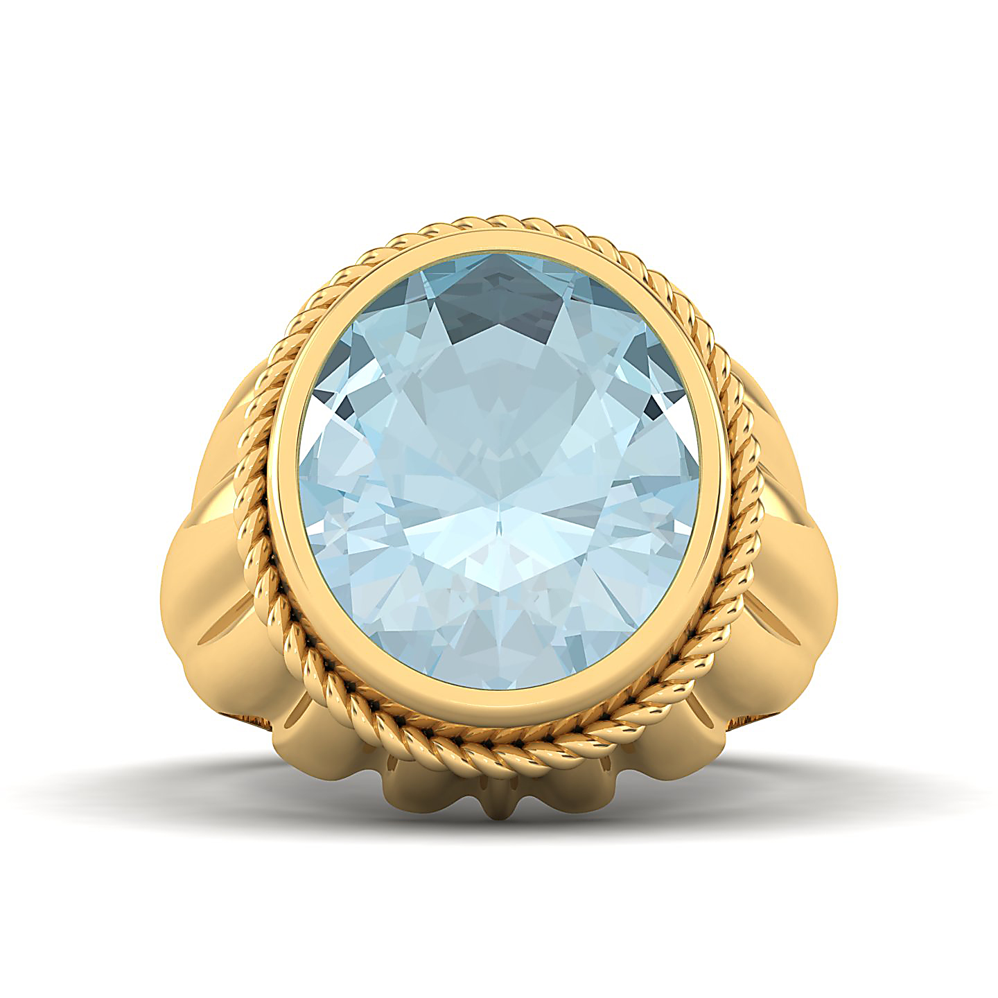 The Cerculean Aquamarine Gold Ring