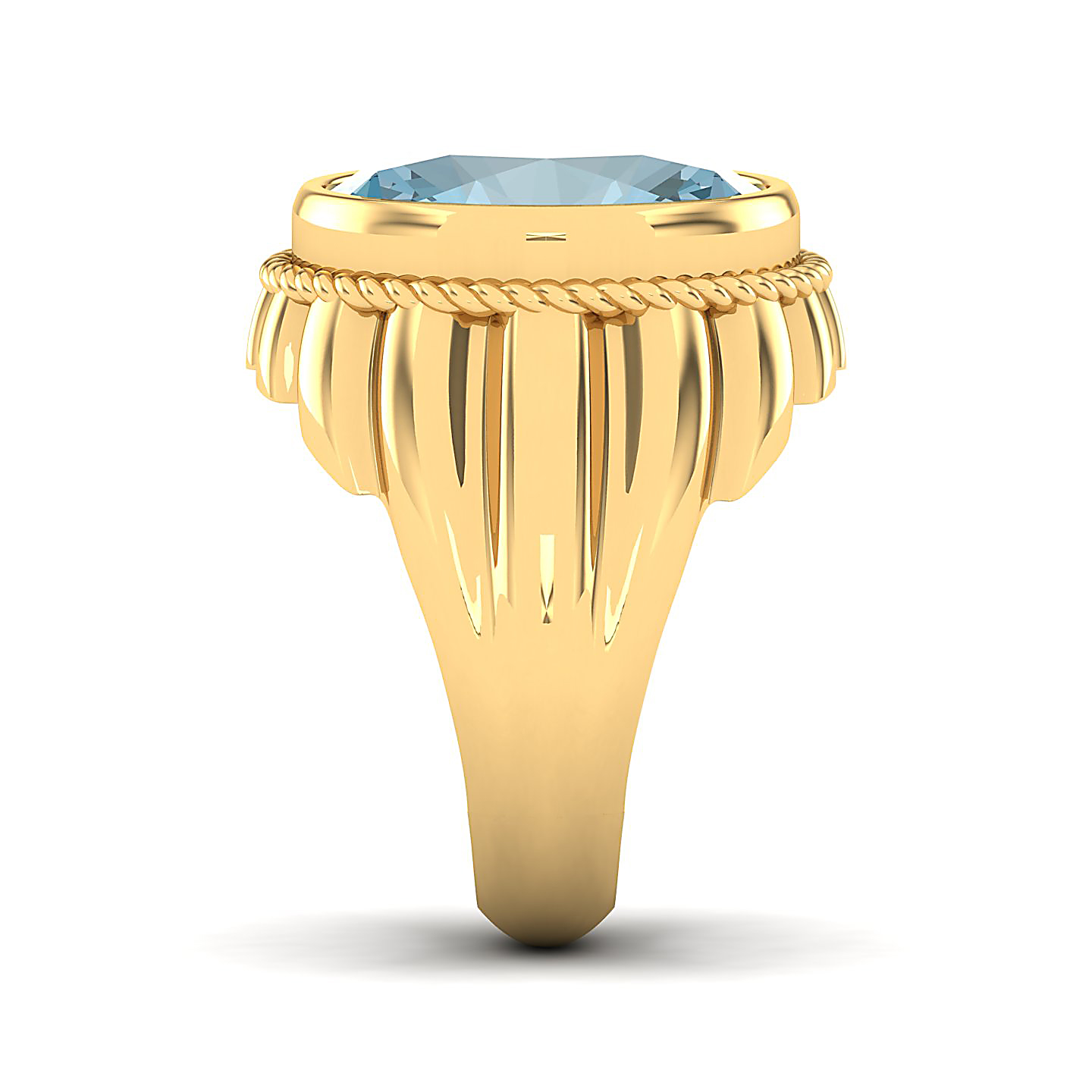 The Cerculean Aquamarine Gold Ring