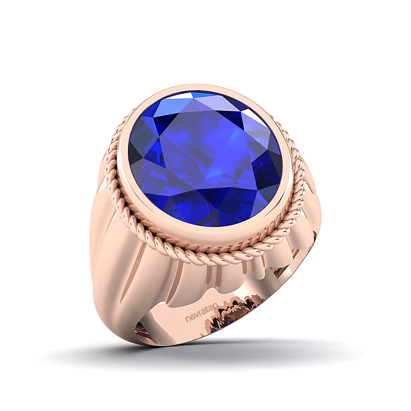 The Cerculean Blue Sapphire Gold Ring