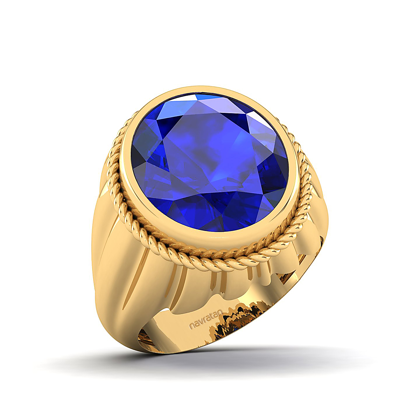 The Cerculean Blue Sapphire Gold Ring