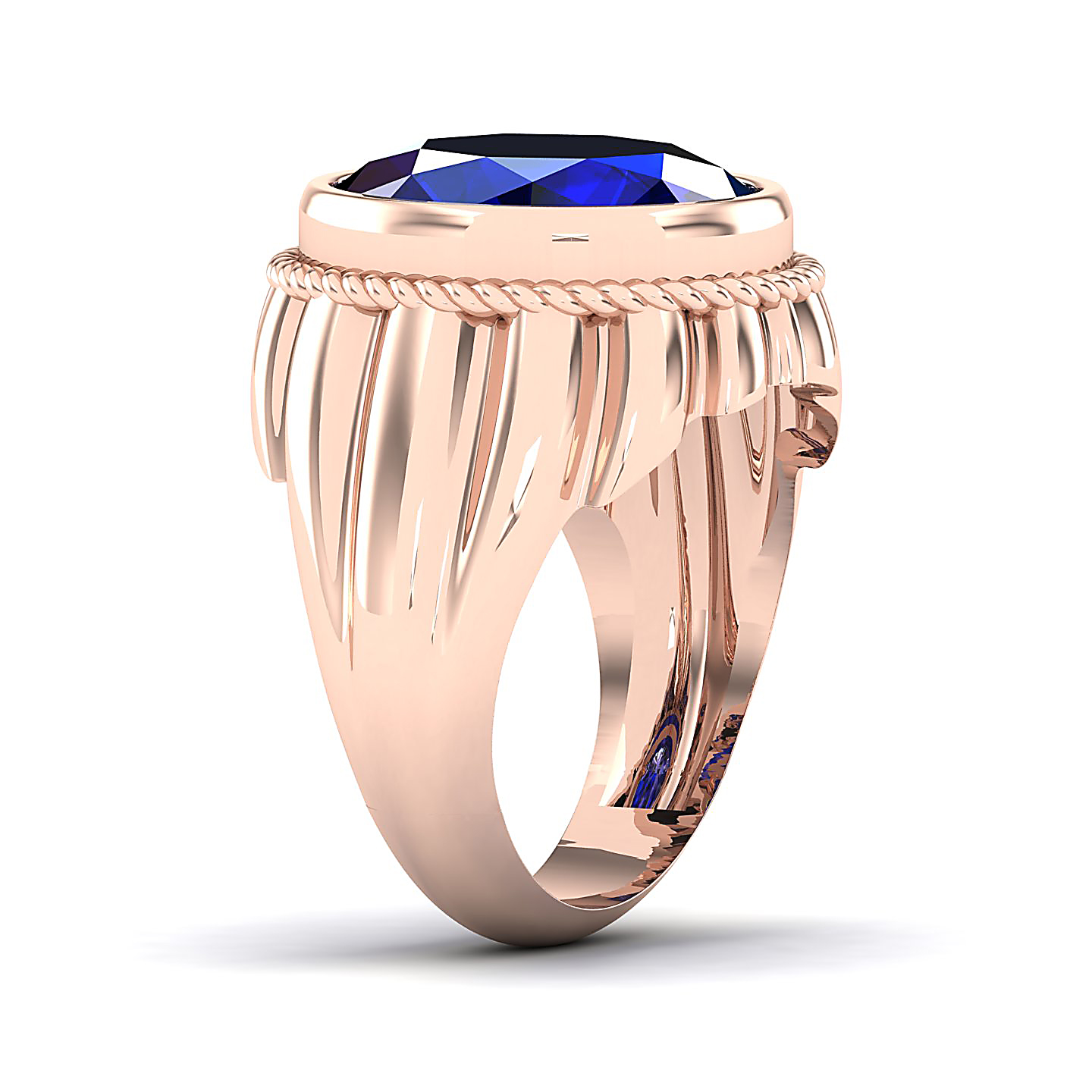 The Cerculean Blue Sapphire Gold Ring