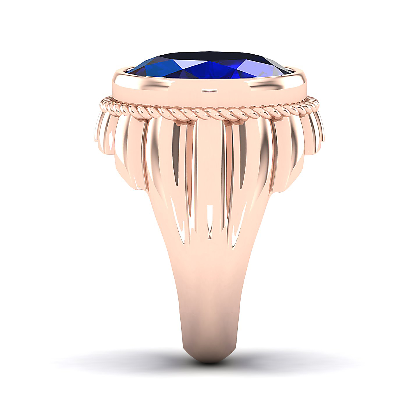 The Cerculean Blue Sapphire Gold Ring