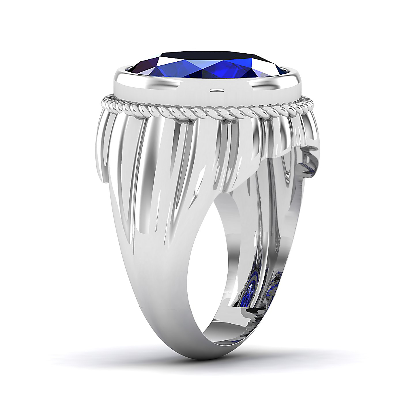 The Cerculean Blue Sapphire Gold Ring
