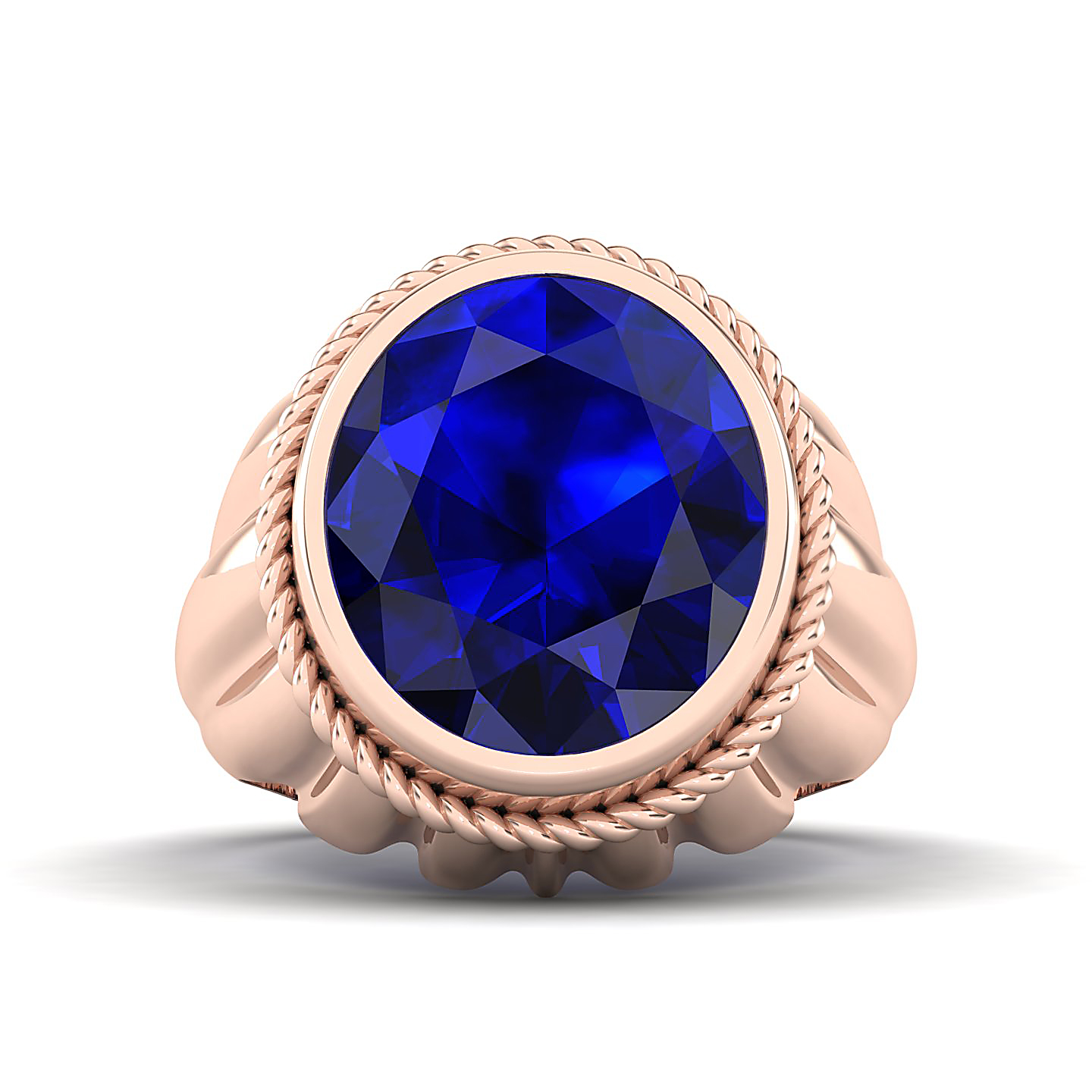 The Cerculean Blue Sapphire Gold Ring