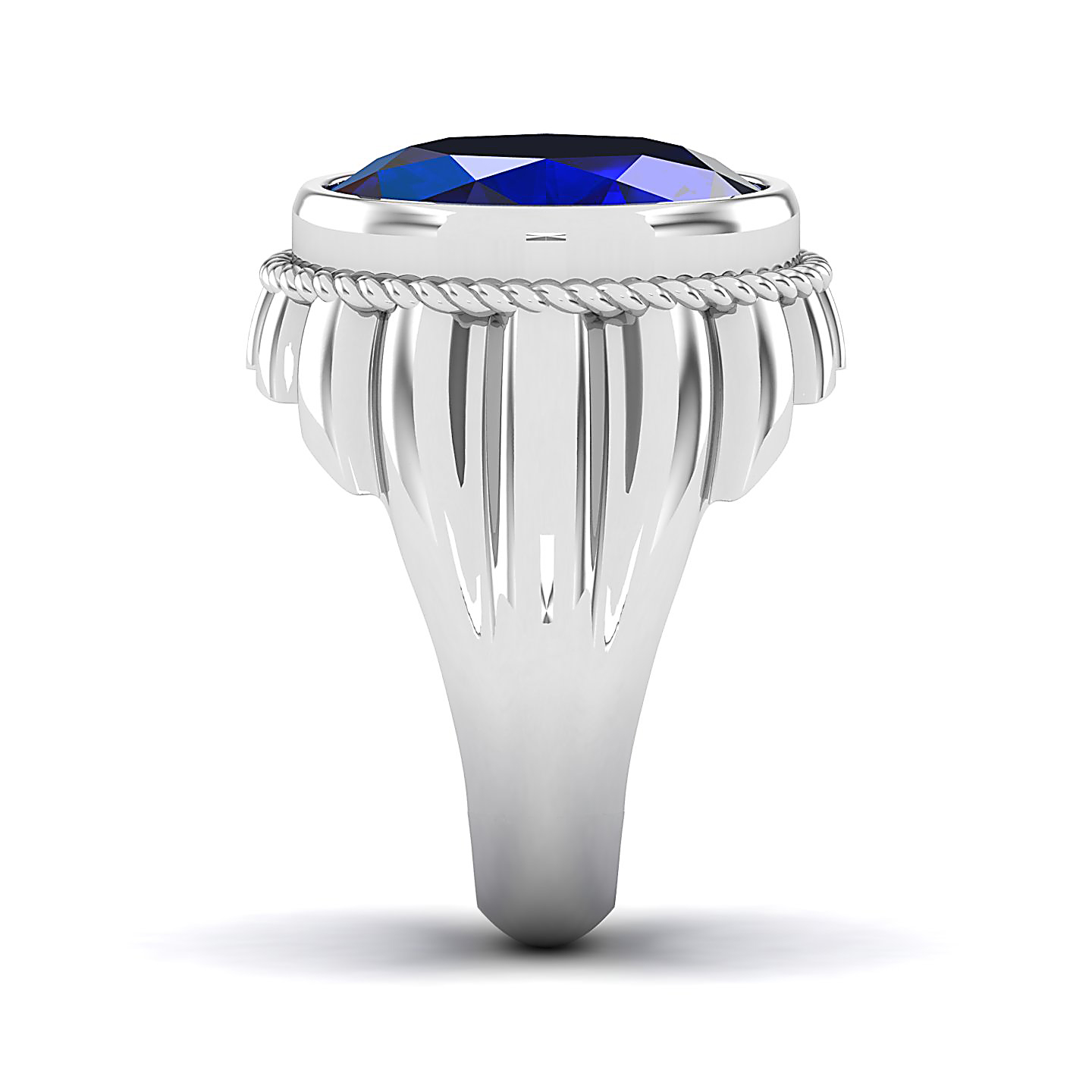 The Cerculean Blue Sapphire Gold Ring