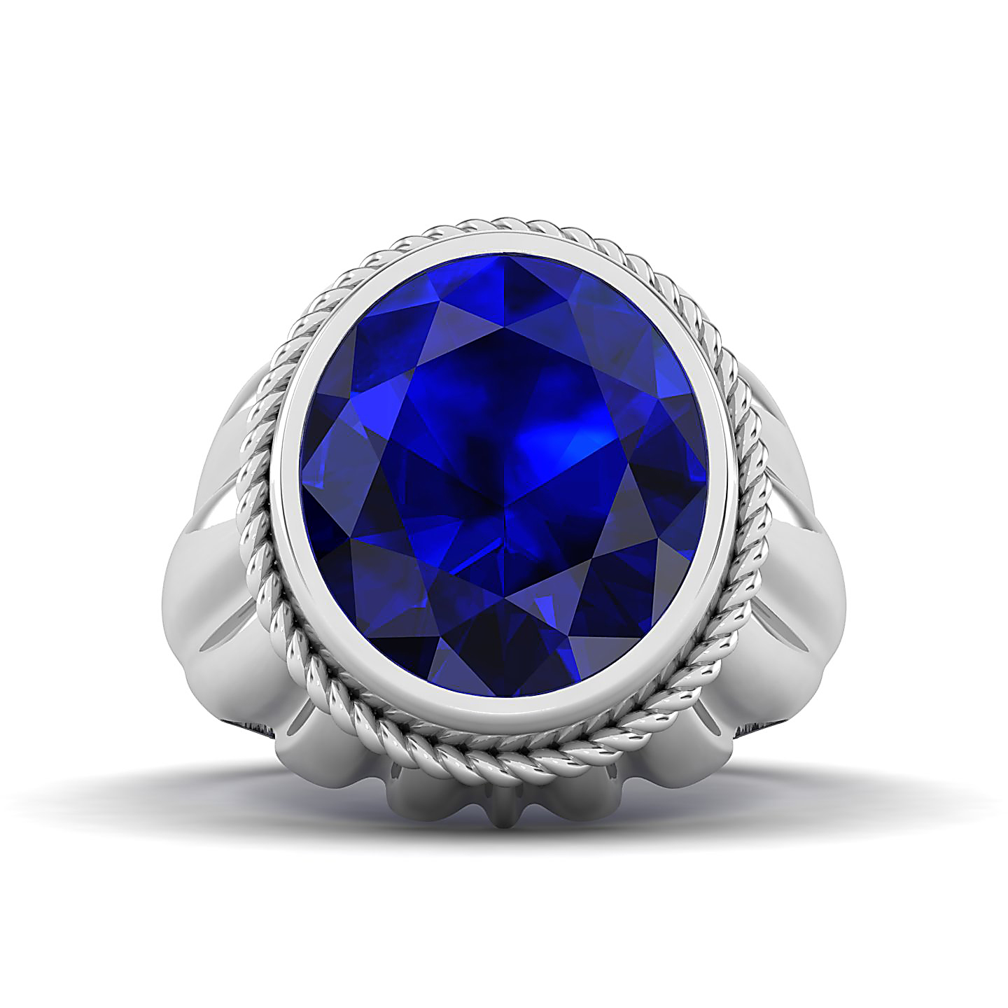 The Cerculean Blue Sapphire Gold Ring