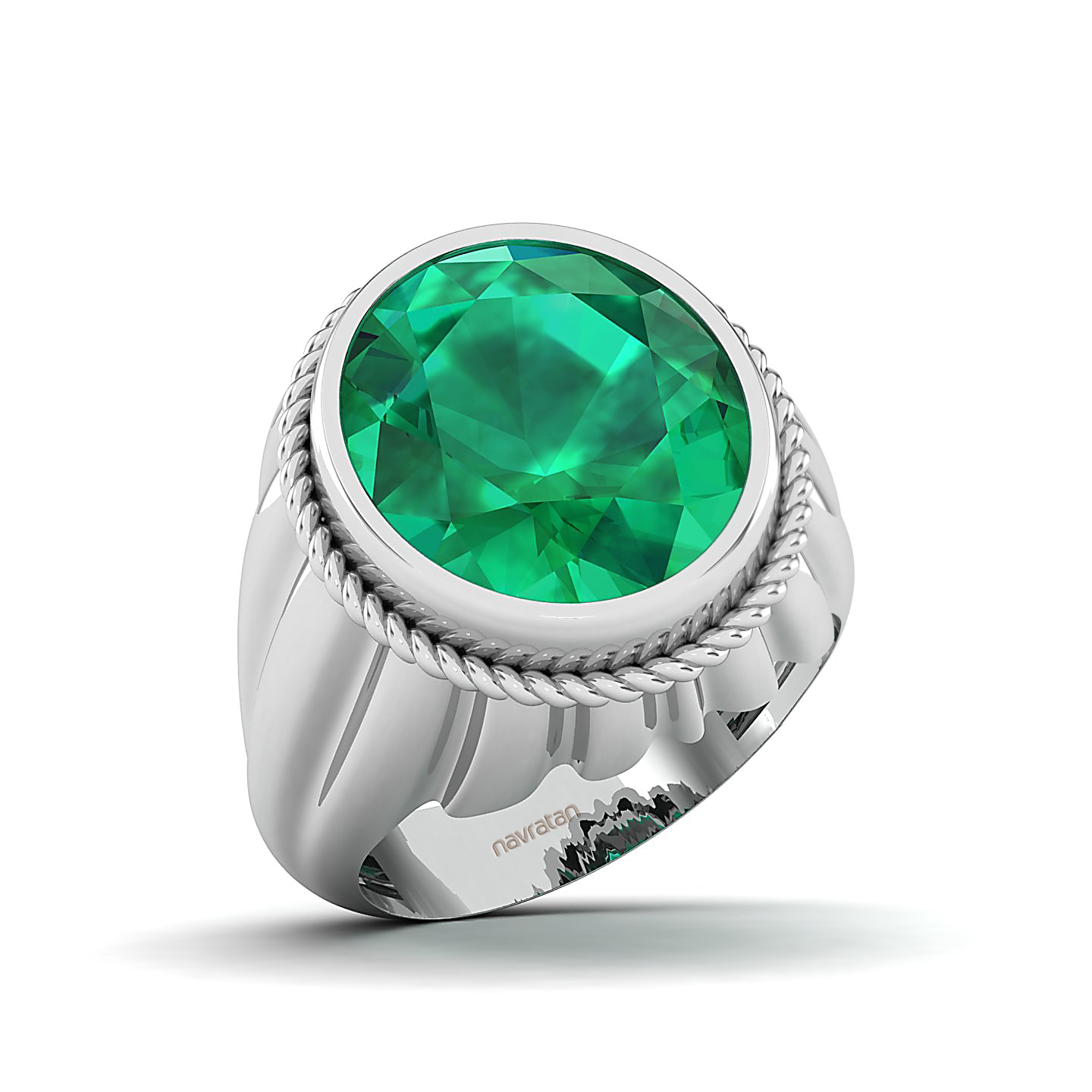 The Cerculean Emerald Gold Ring