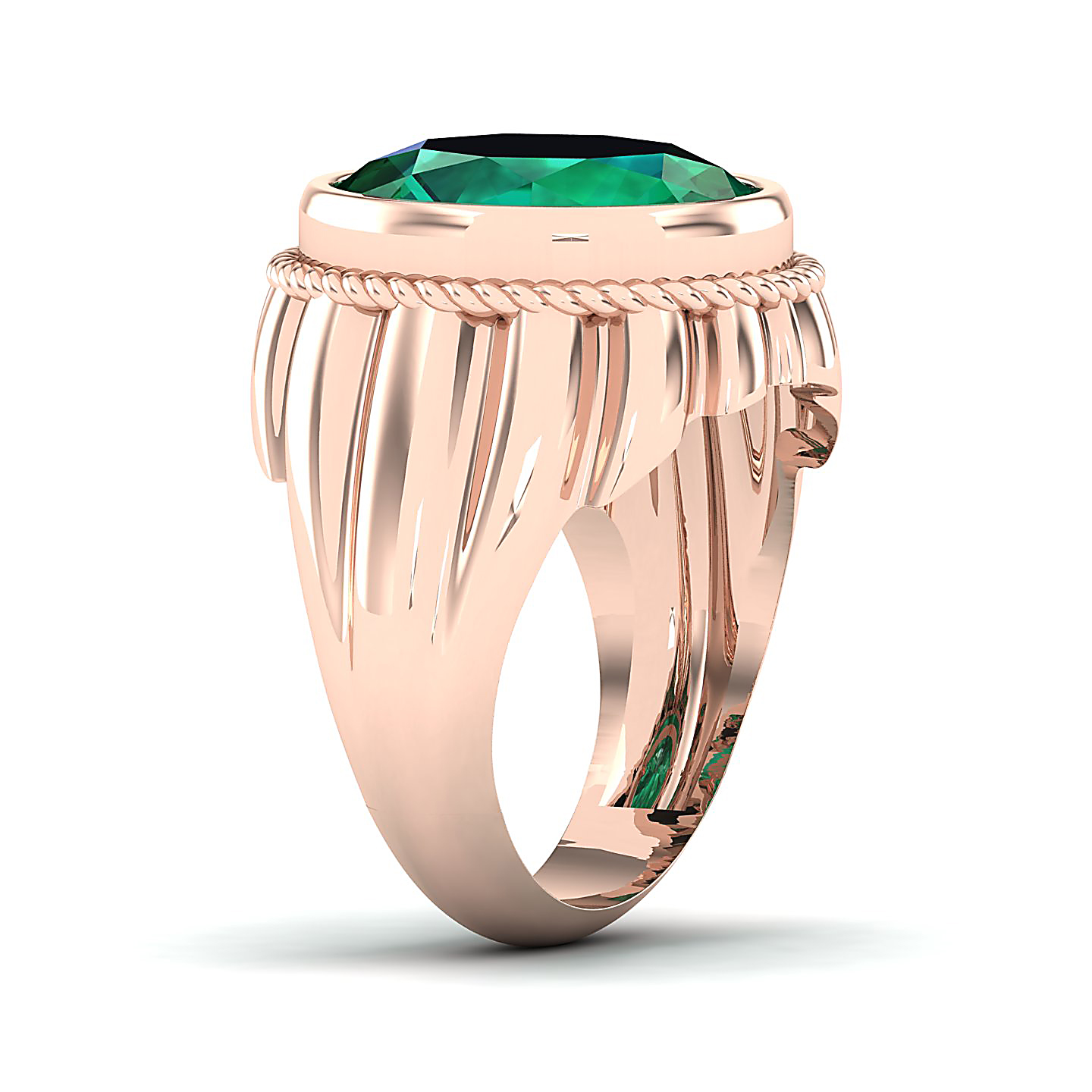 The Cerculean Emerald Gold Ring