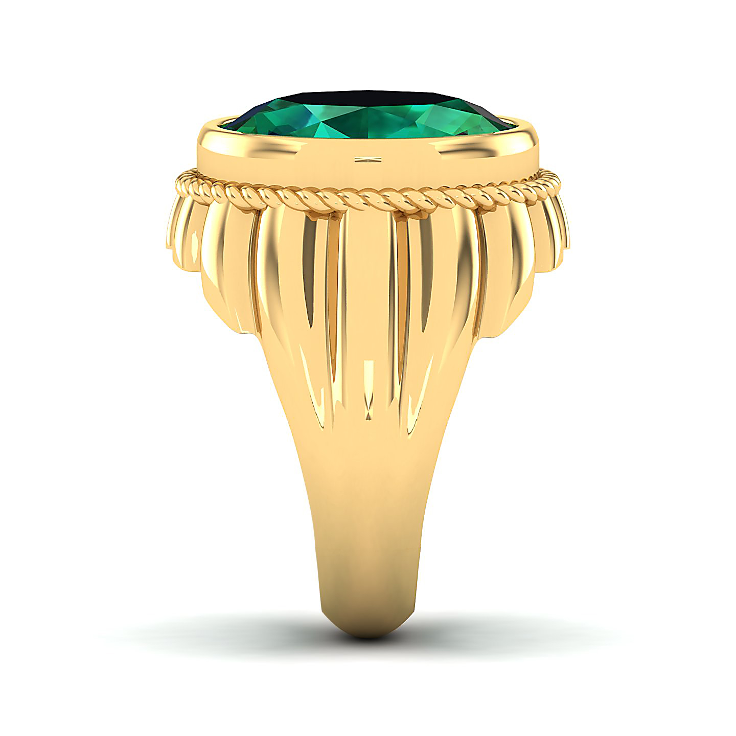 The Cerculean Emerald Gold Ring