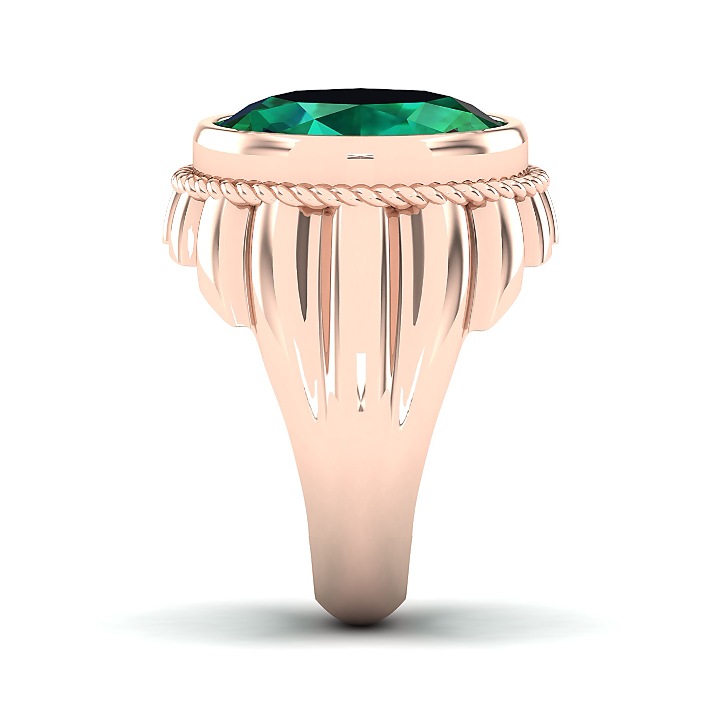 The Cerculean Emerald Gold Ring