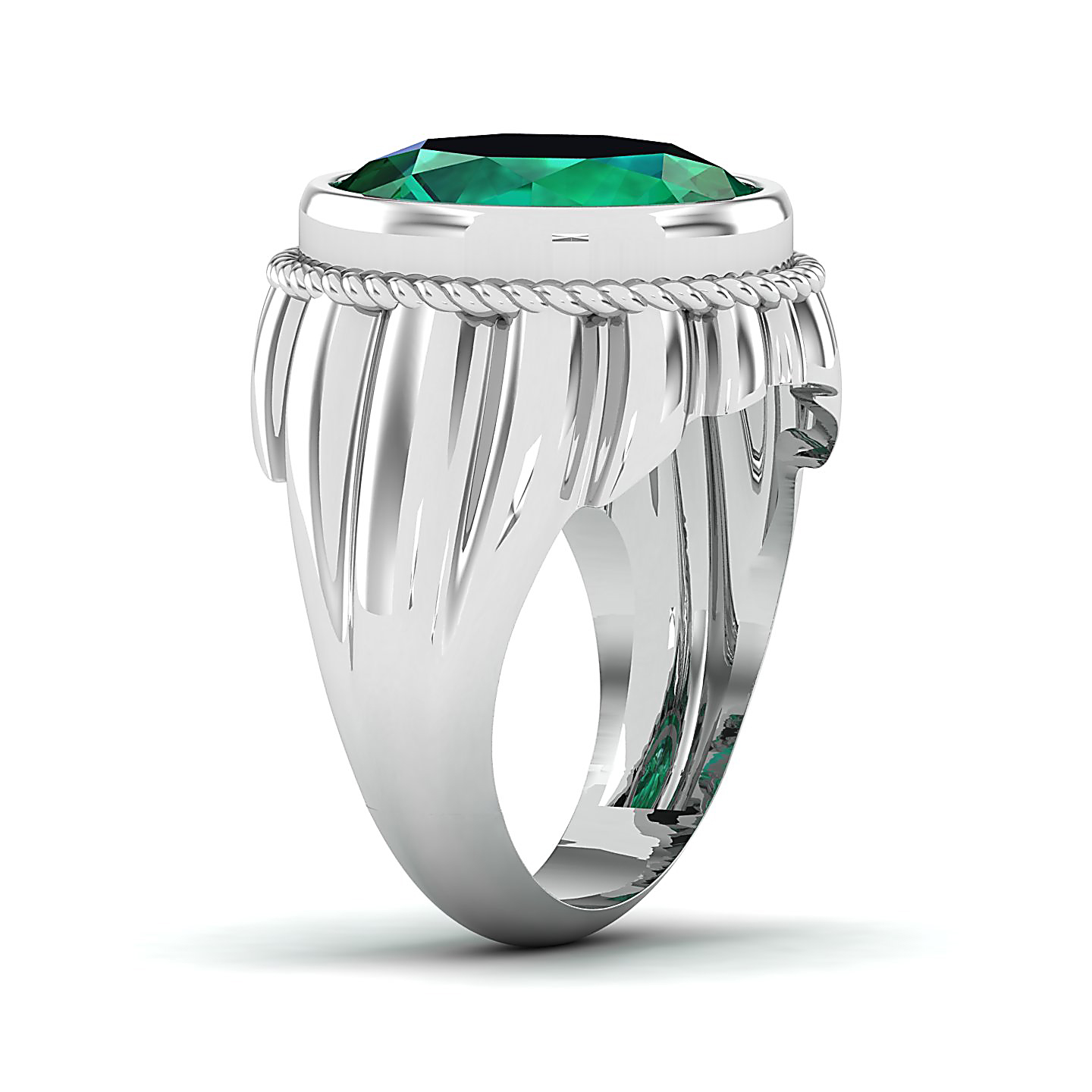 The Cerculean Emerald Gold Ring