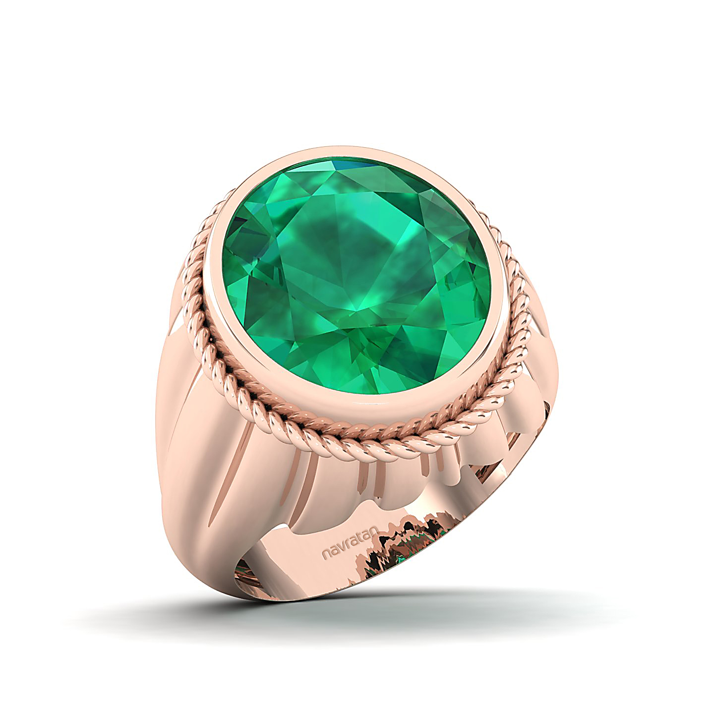 The Cerculean Emerald Gold Ring