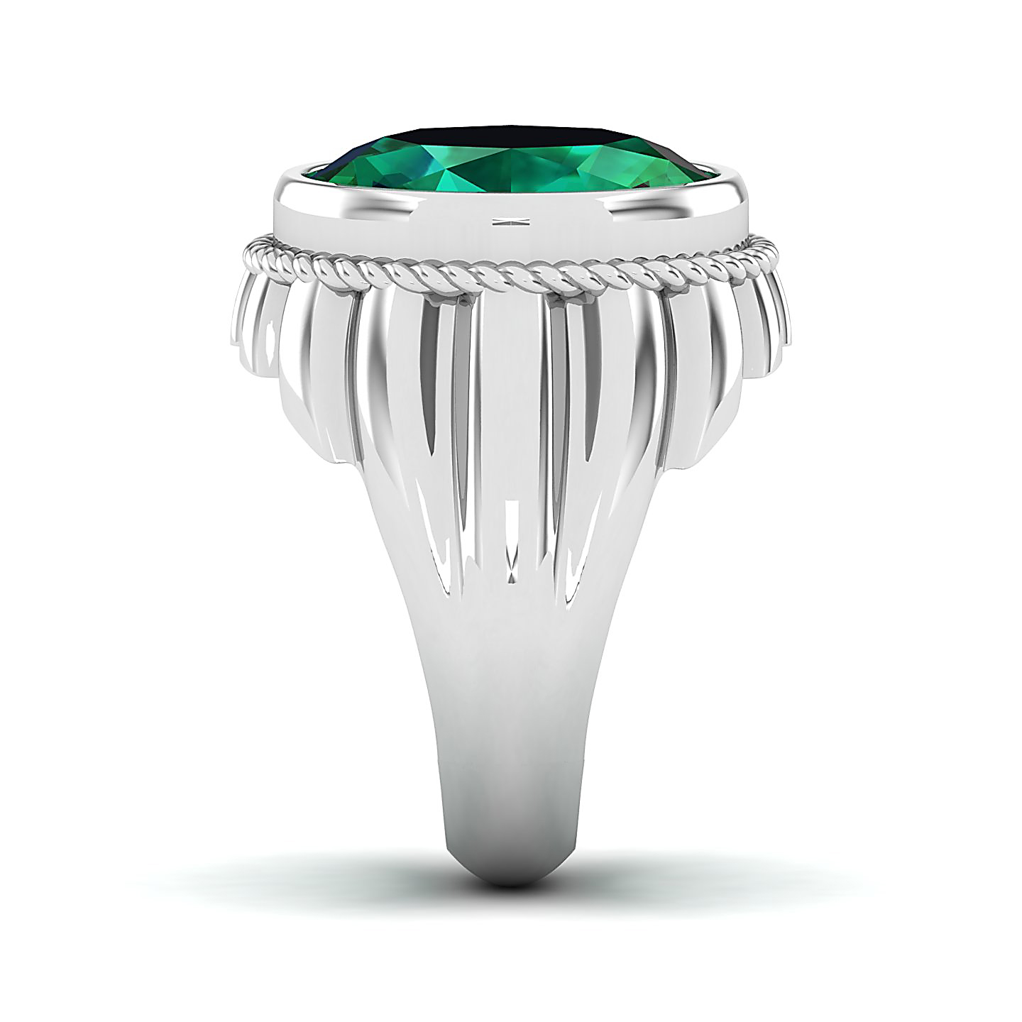 The Cerculean Emerald Gold Ring