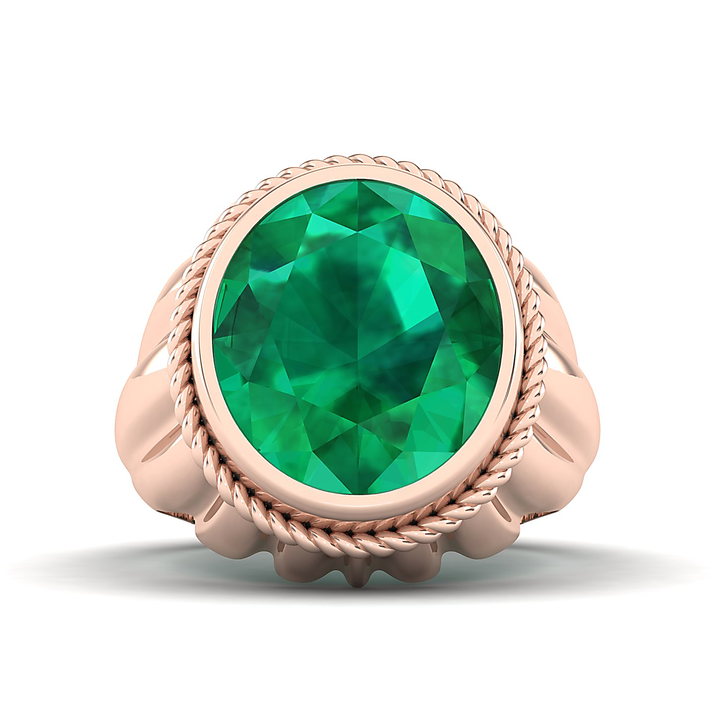 The Cerculean Emerald Gold Ring