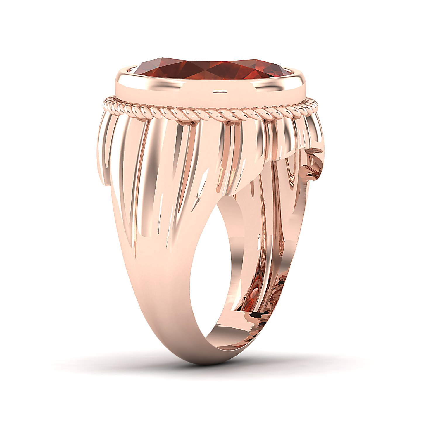 The Cerculean Hessonite Gold Ring