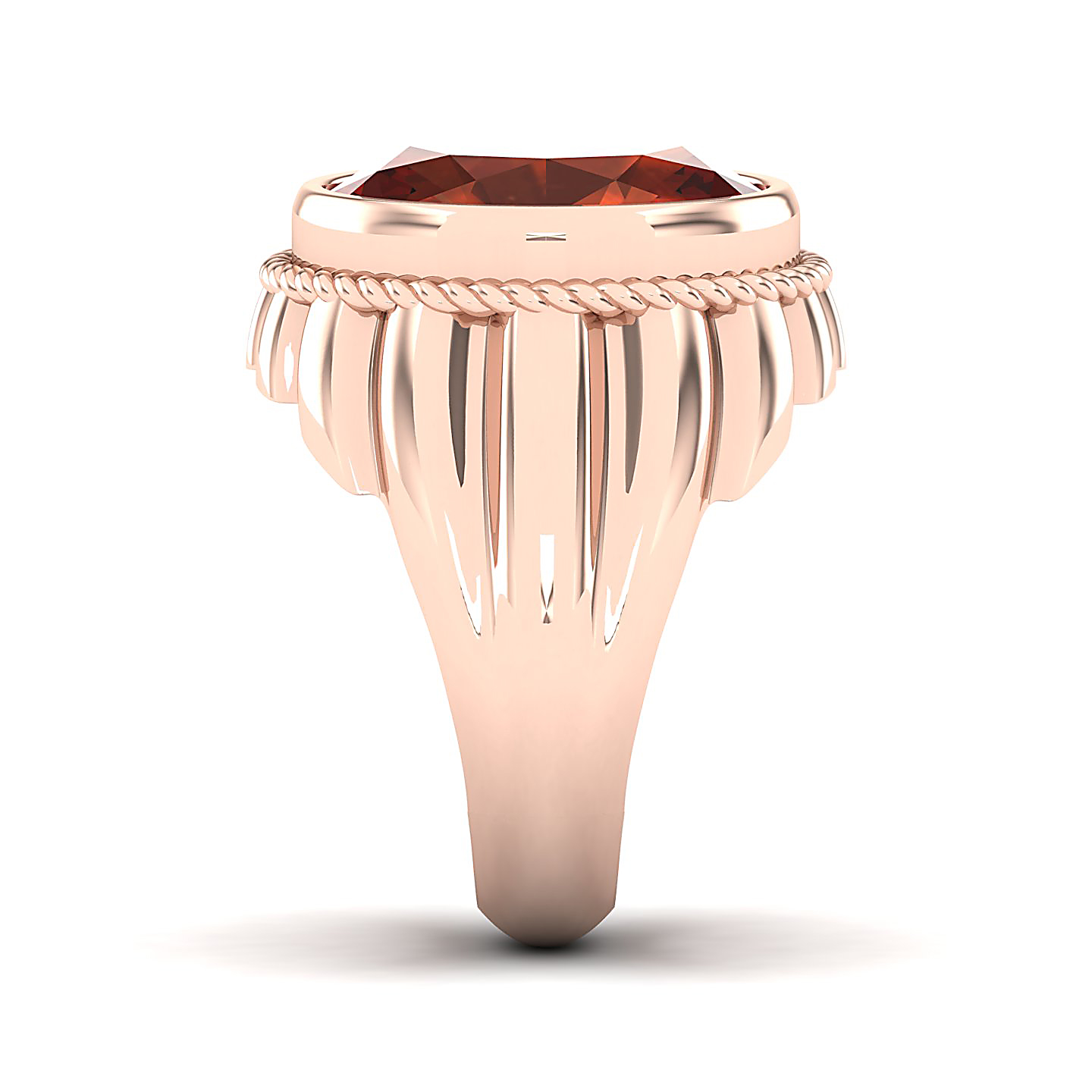 The Cerculean Hessonite Gold Ring