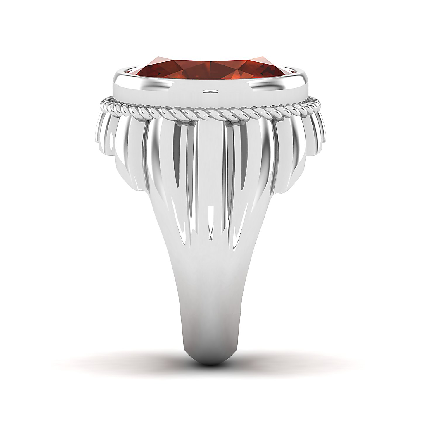 The Cerculean Hessonite Gold Ring