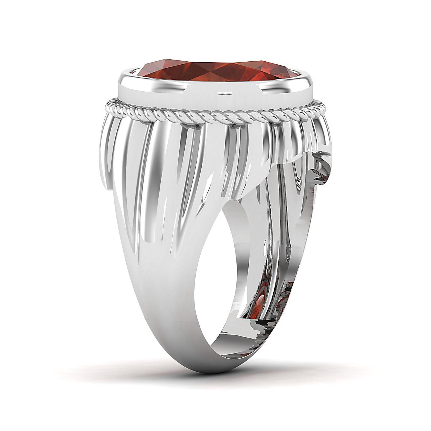 The Cerculean Hessonite Gold Ring