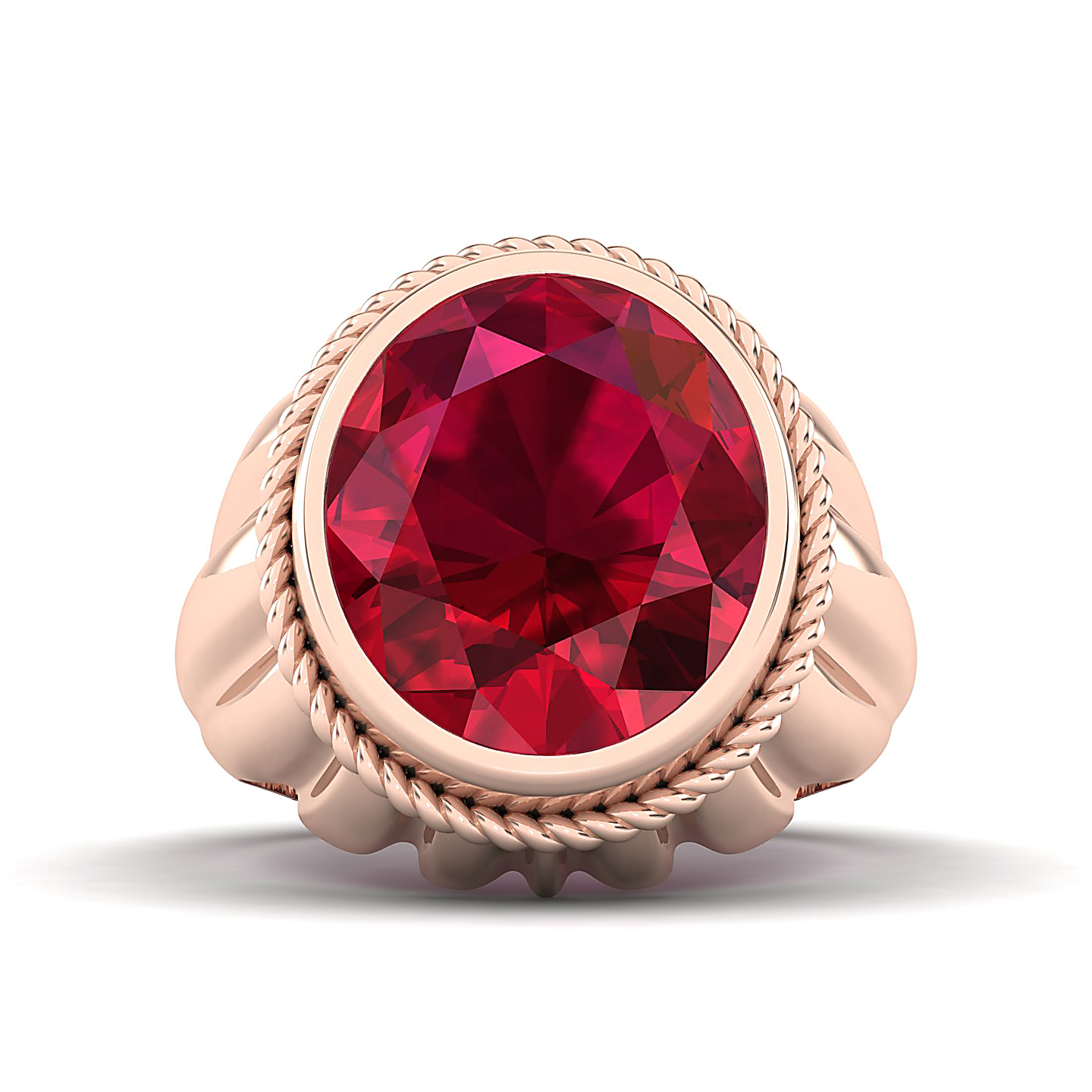 The Cerculean Ruby Gold Ring