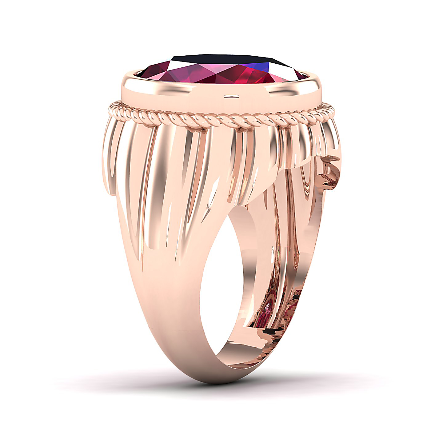 The Cerculean Ruby Gold Ring