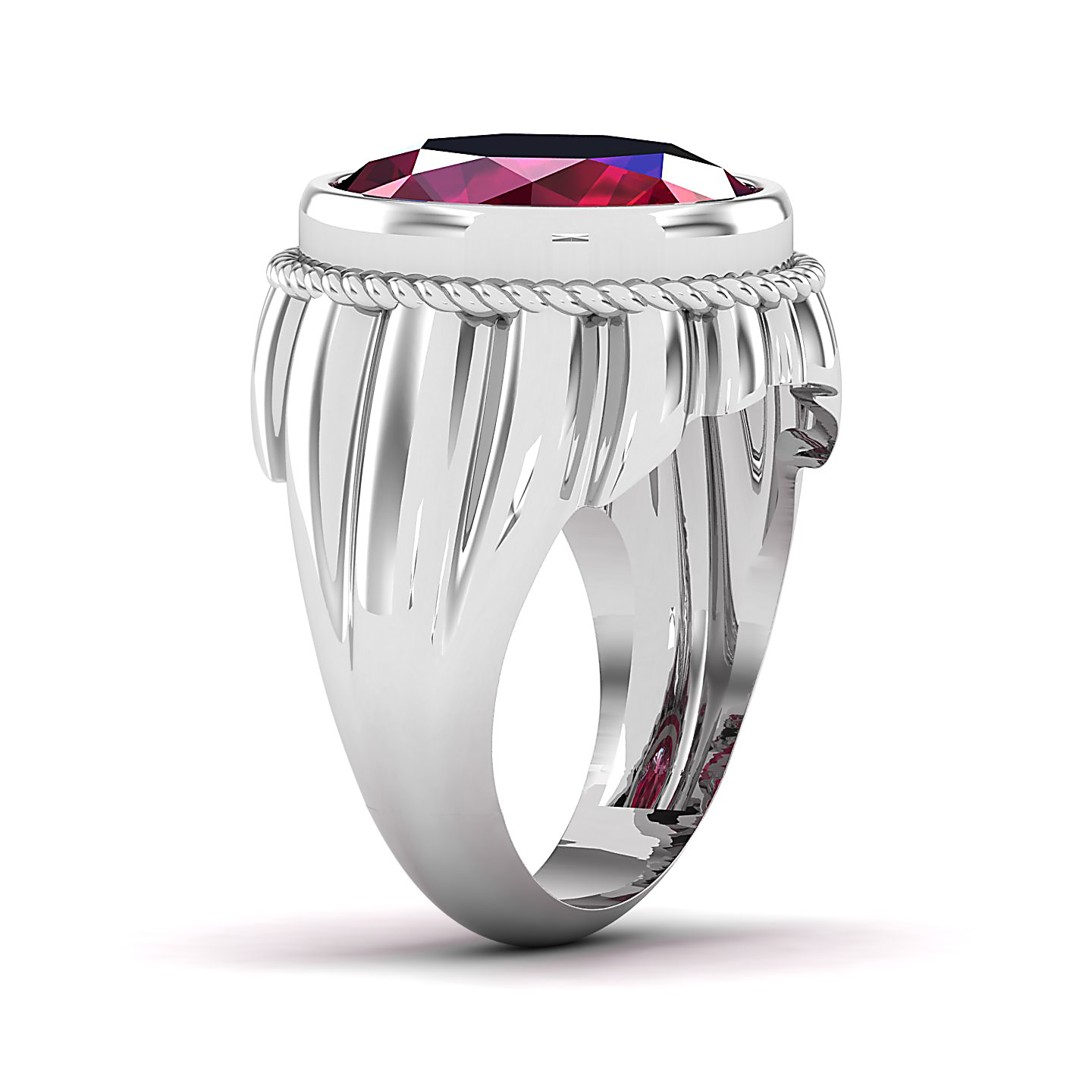 The Cerculean Ruby Gold Ring