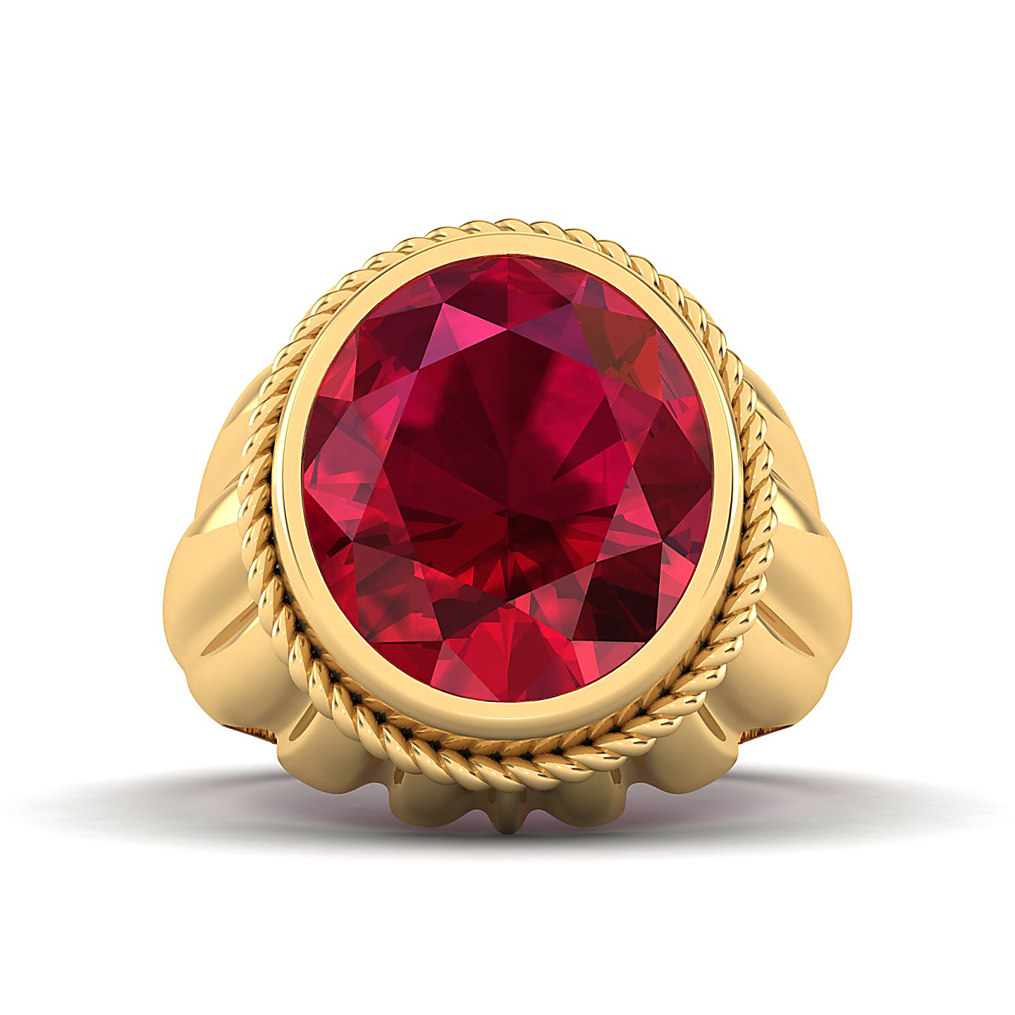 The Cerculean Ruby Gold Ring