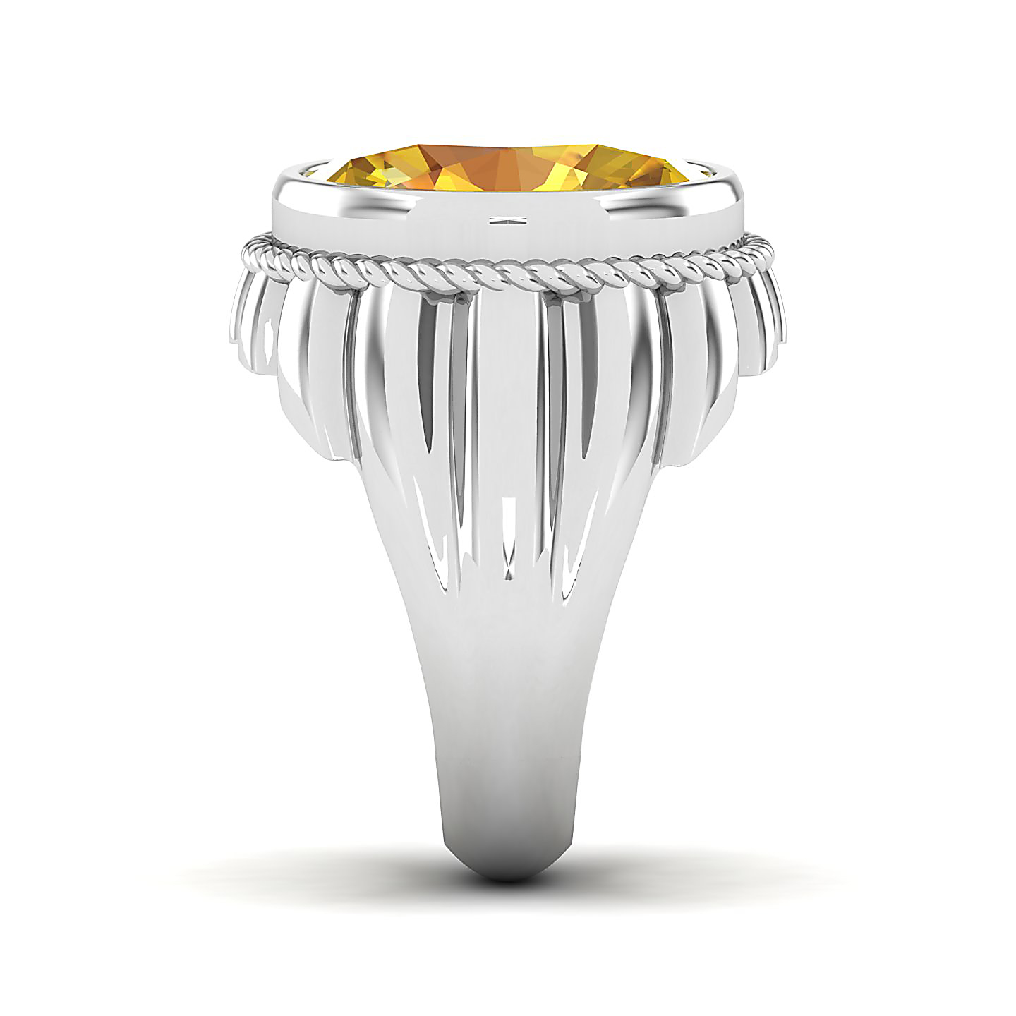 The Cerculean Yellow Sapphire Gold Ring