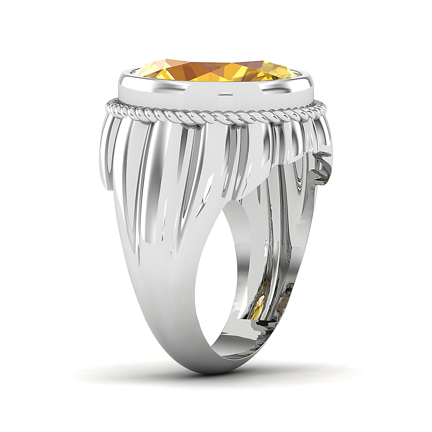 The Cerculean Yellow Sapphire Gold Ring