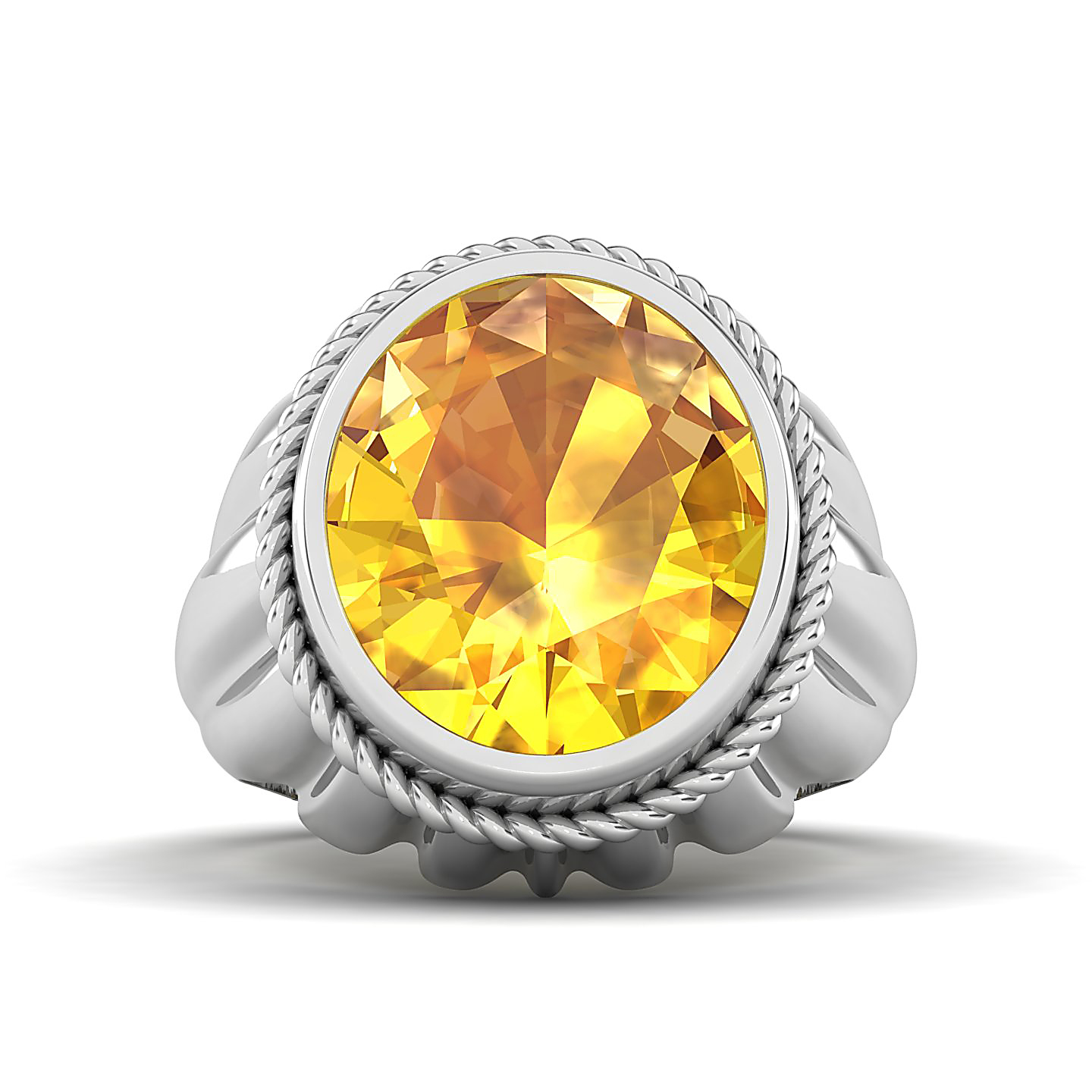 The Cerculean Yellow Sapphire Gold Ring