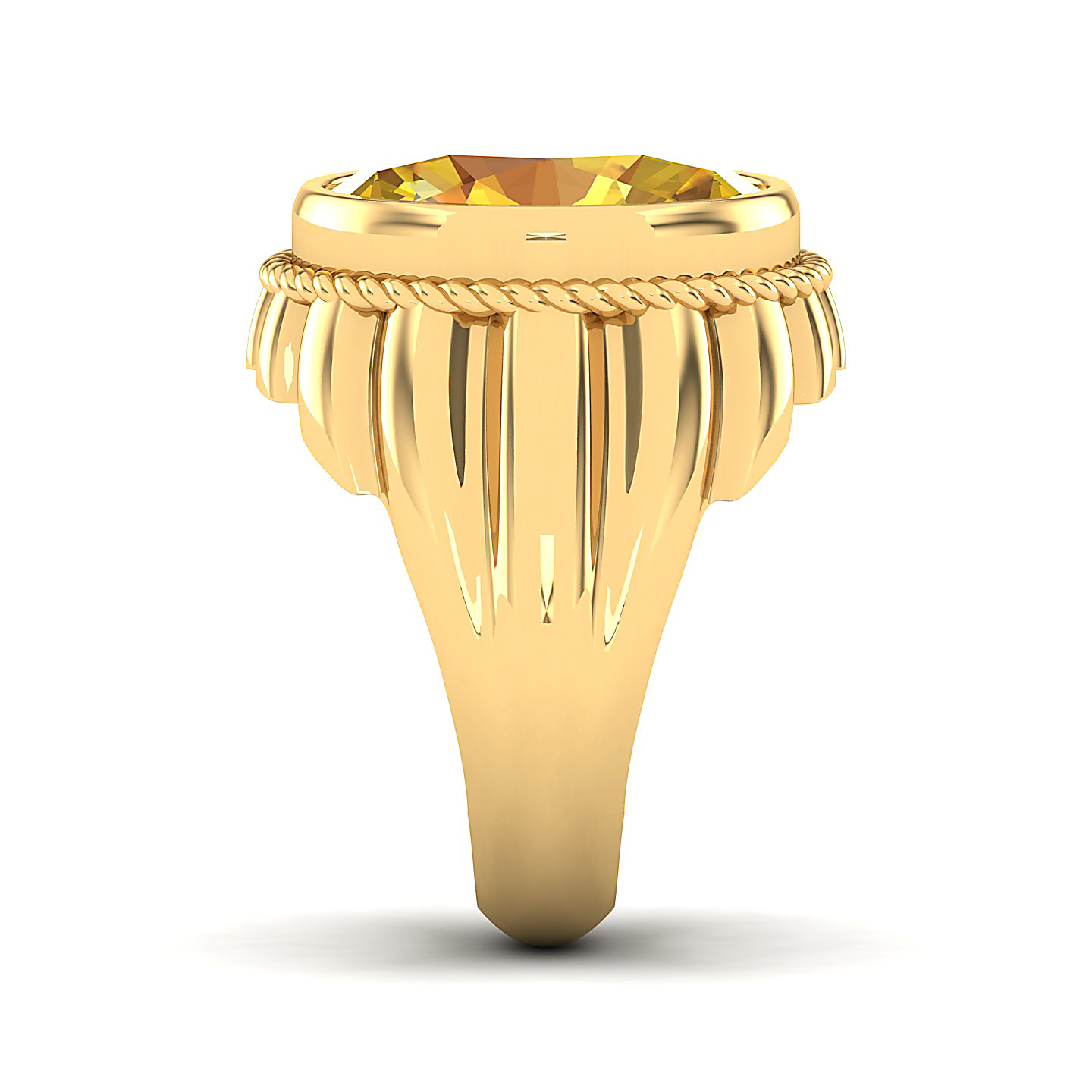 The Cerculean Yellow Sapphire Gold Ring