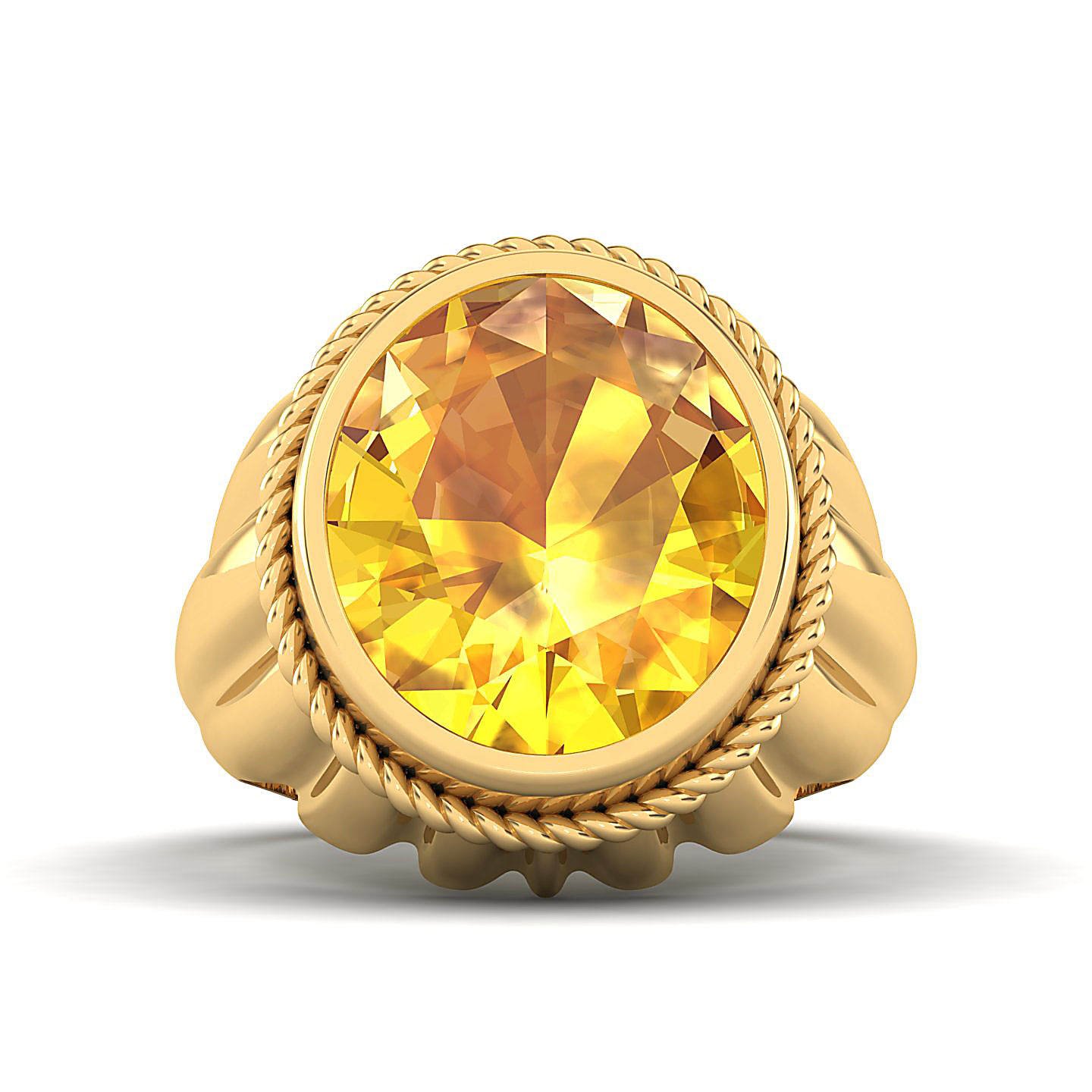 The Cerculean Yellow Sapphire Gold Ring
