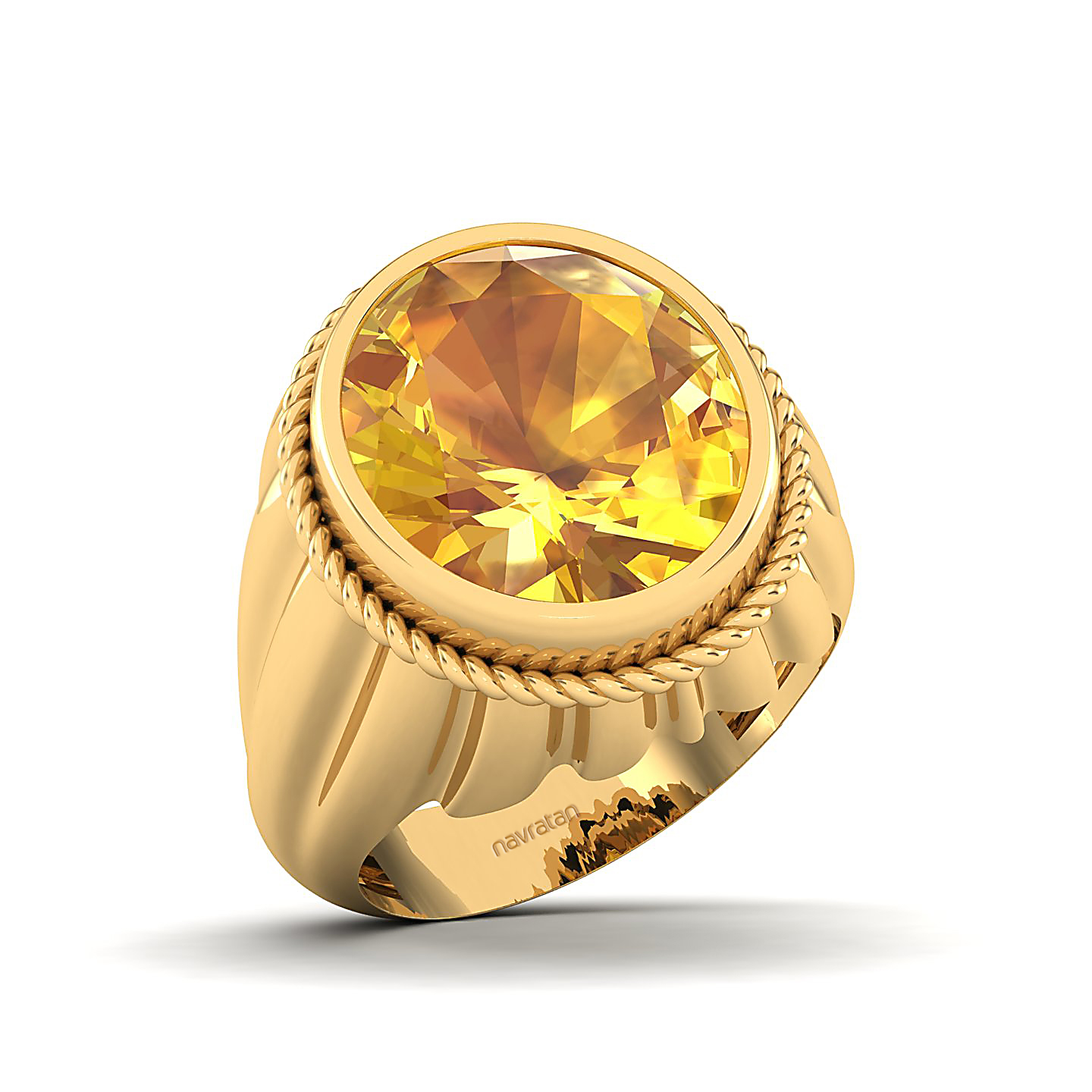 The Cerculean Yellow Sapphire Gold Ring